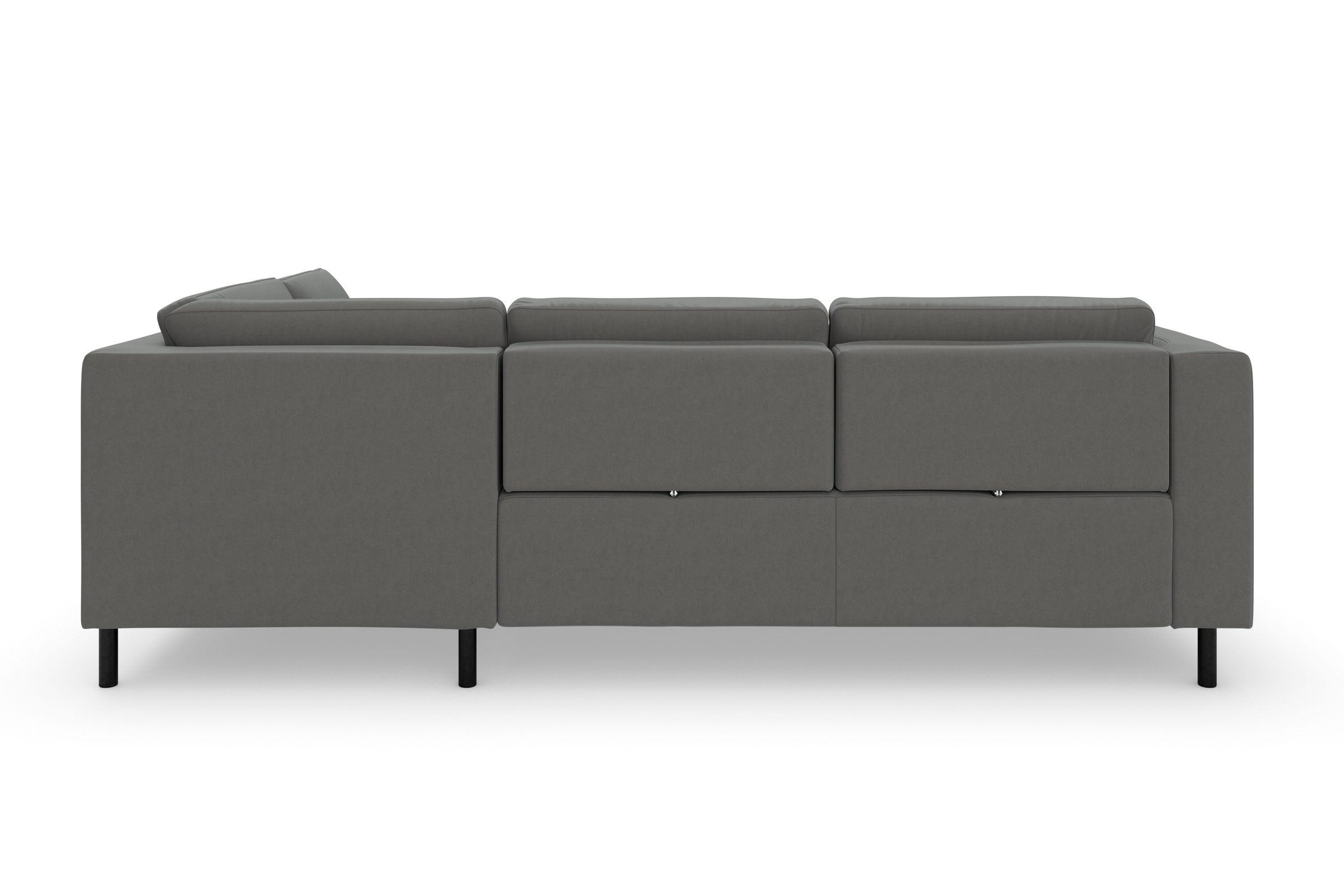 Ecksofa SIT & MORE "Olsen L-Form", grau (anthrazit), B:248cm H:88cm T:201cm, 100% Polyester, Sofas, Ecksofa, inklusive Sitztiefenverstellung, wahlweise mit Bettfunktion, 15cm hoch 6