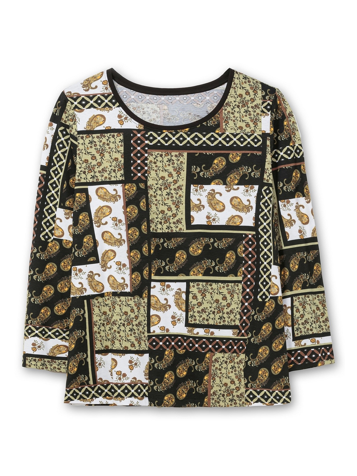 Sheego Langarmshirt »Große Größen«, im Patchwork-Mustermix