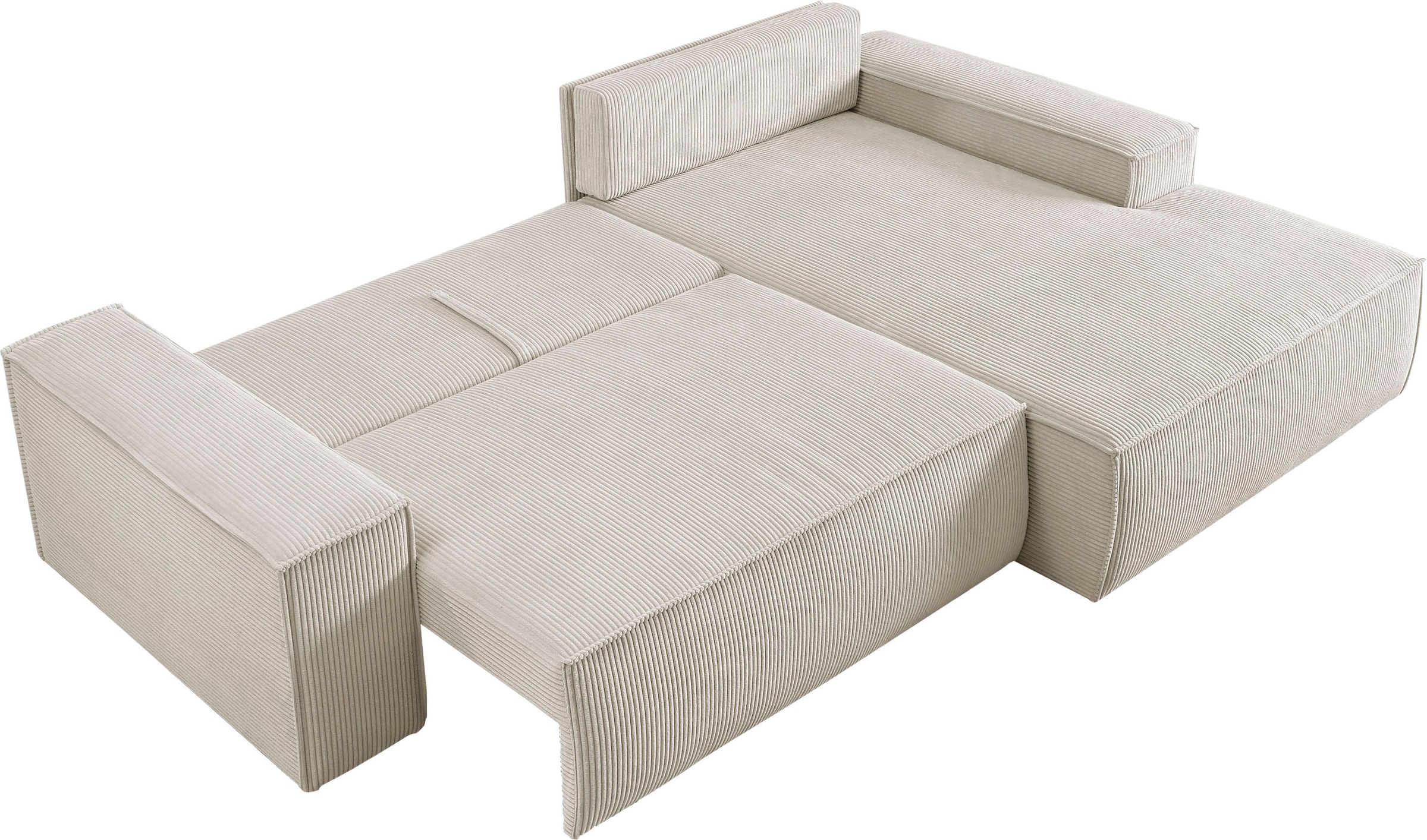 Ecksofa SHERWOOD Schlafsofa, mit Bettkasten, Cord-Bezug