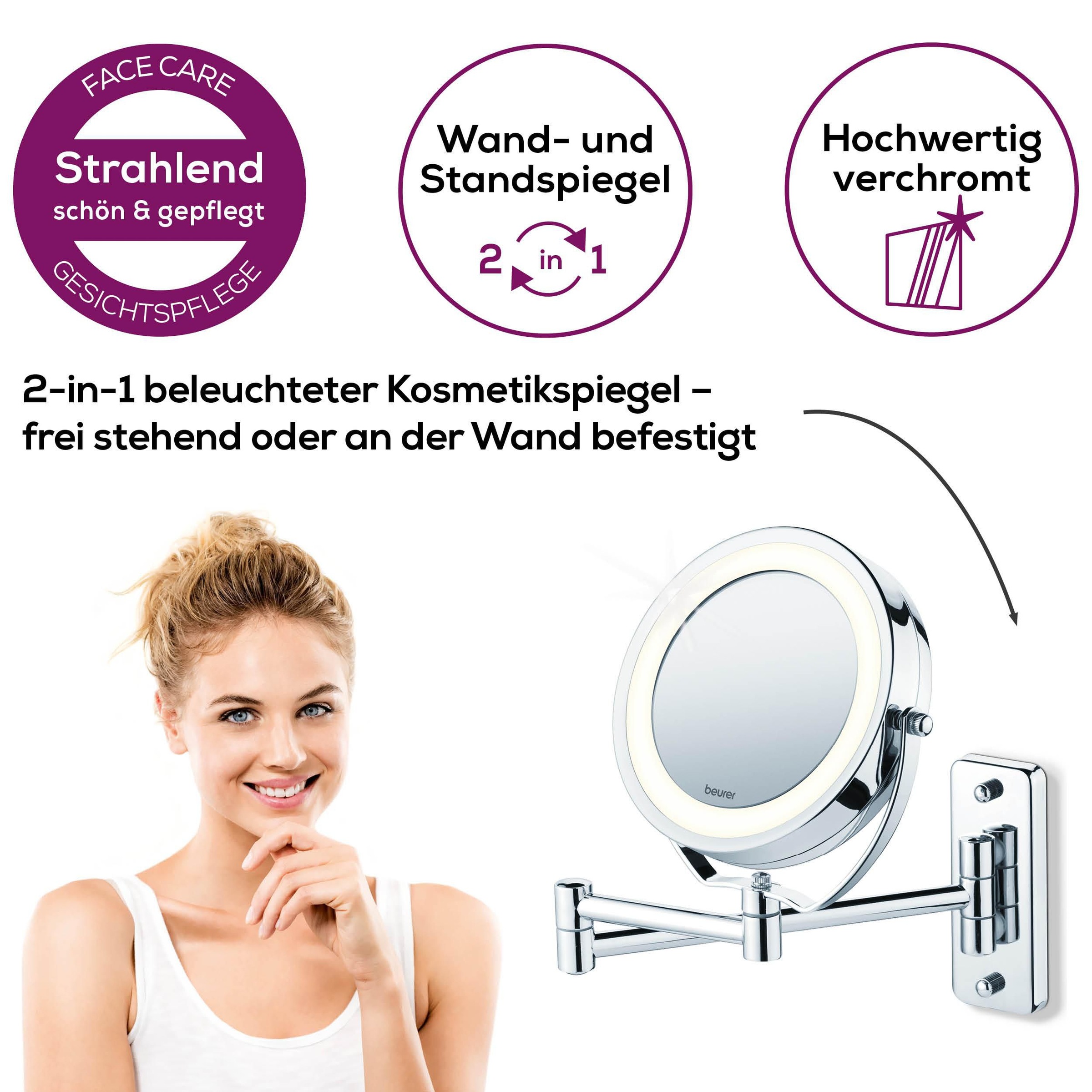 BEURER Kosmetikspiegel "BS 59 Kosmetikspiegel, inkl. Schrauben zur Wandmont günstig online kaufen