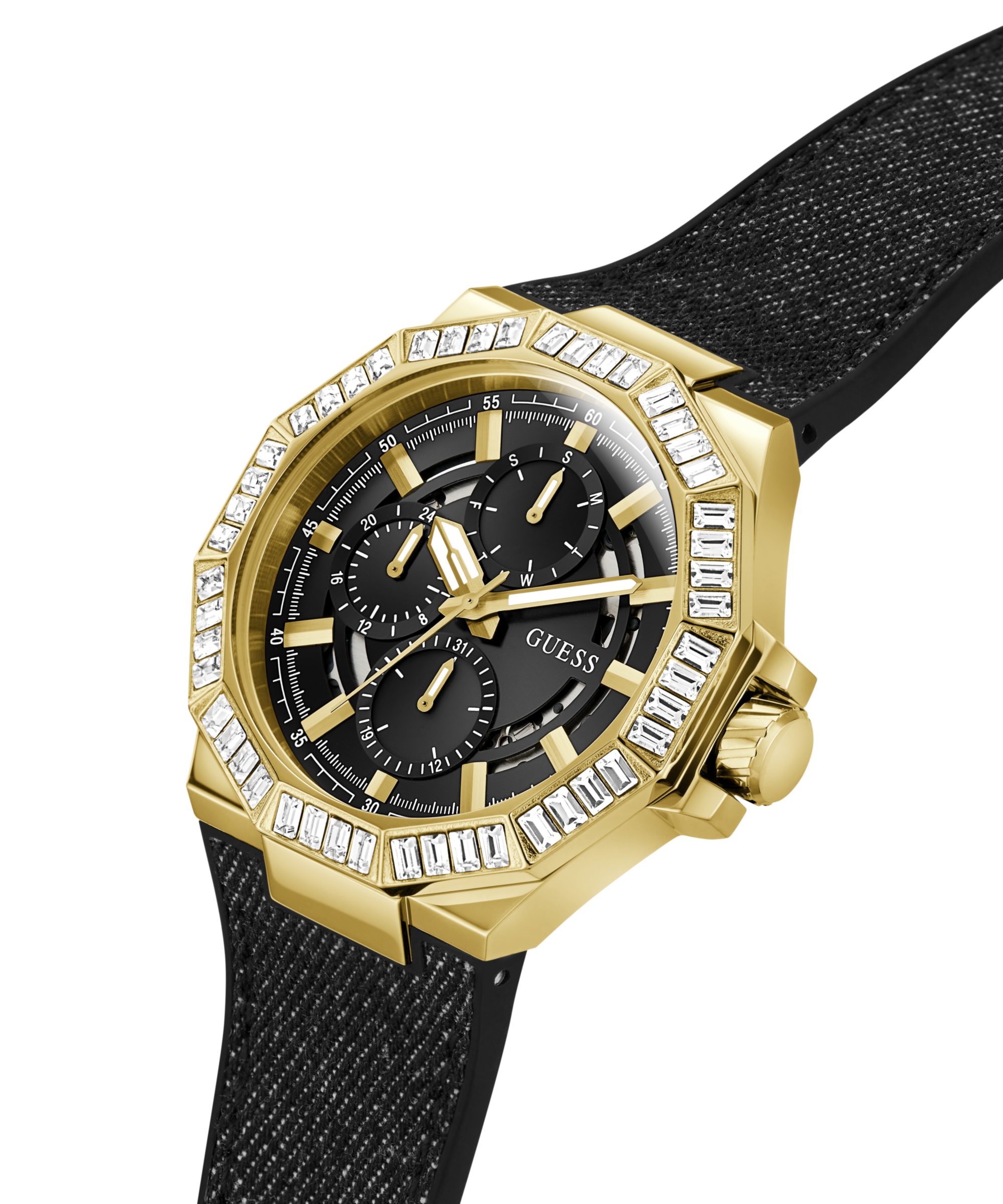 Guess Multifunktionsuhr »ENERGY« Quarzuhr, Armbanduhr, Herrenuhr, Silikonarmband, analog
