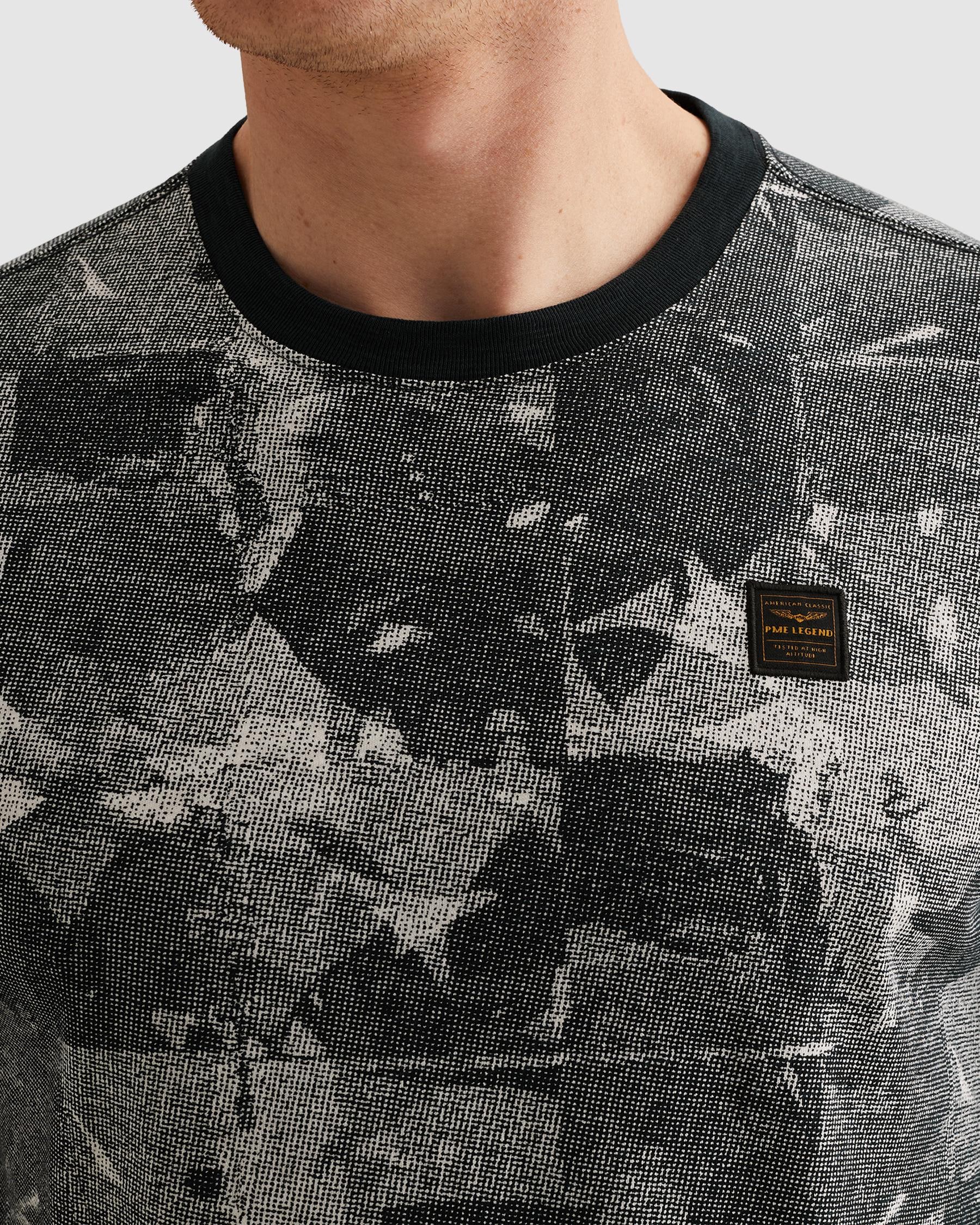 PME LEGEND T-Shirt »Short sleeve r-neck slub jersey aop« mit All-Over Print