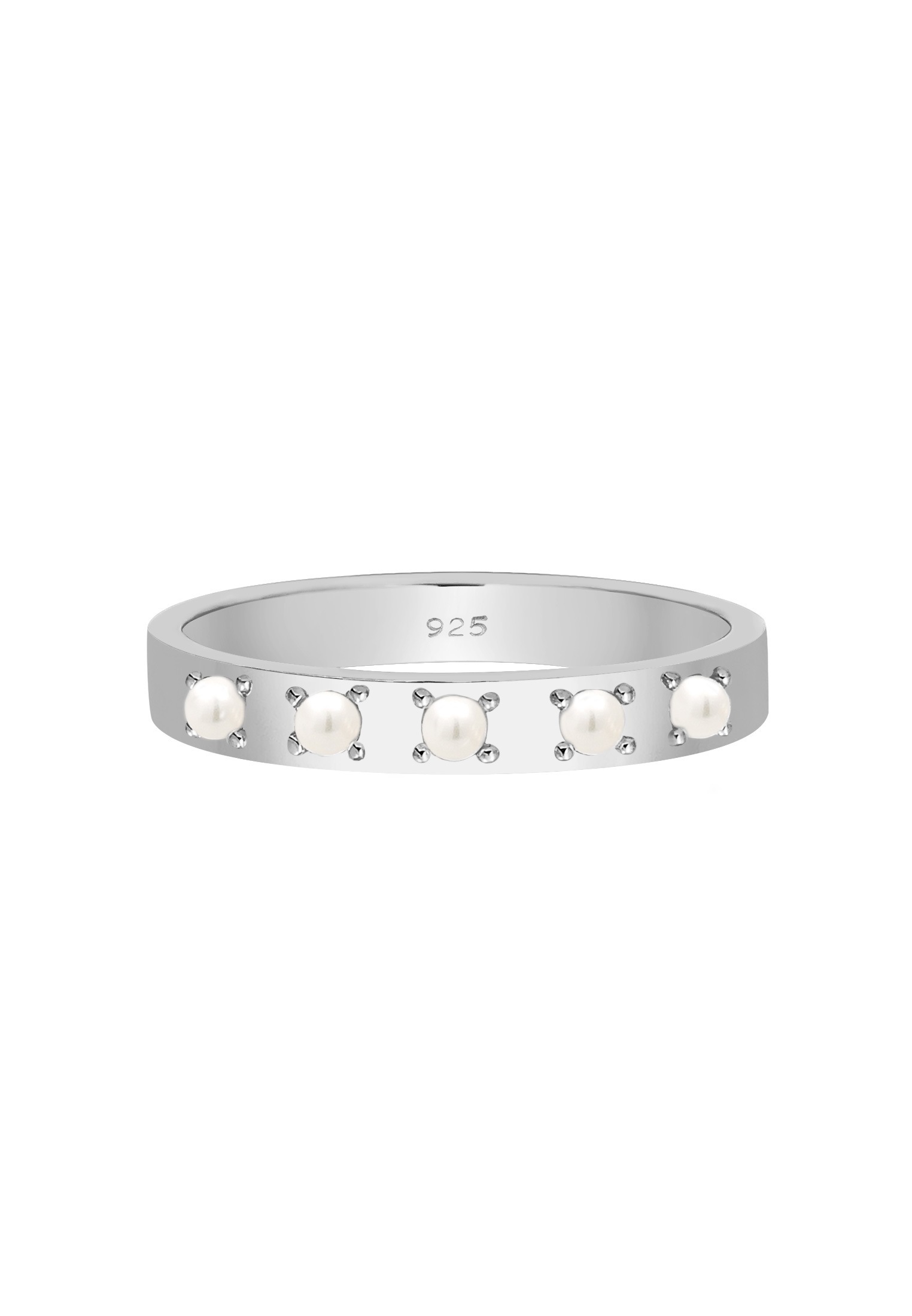 Elli Perlenring »Bandring Synthetische Perlen 925 Silber«