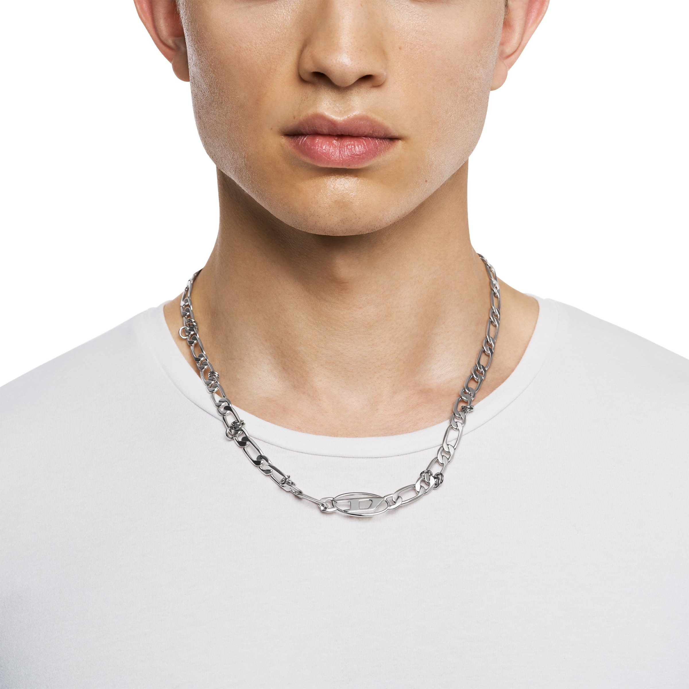 Diesel Kette ohne Anhänger »Schmuck Geschenk Metall OVAL D LOGO, DX1600040«
