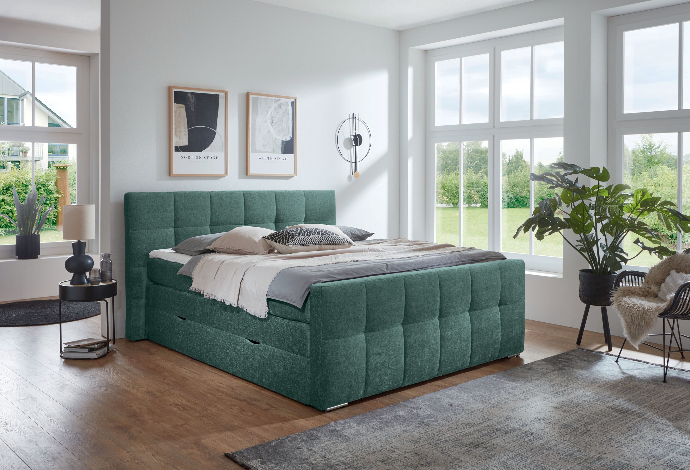 Places of Style Boxspringbett »Rosà«, H3/H3, H3/H4, H4/H4 möglich