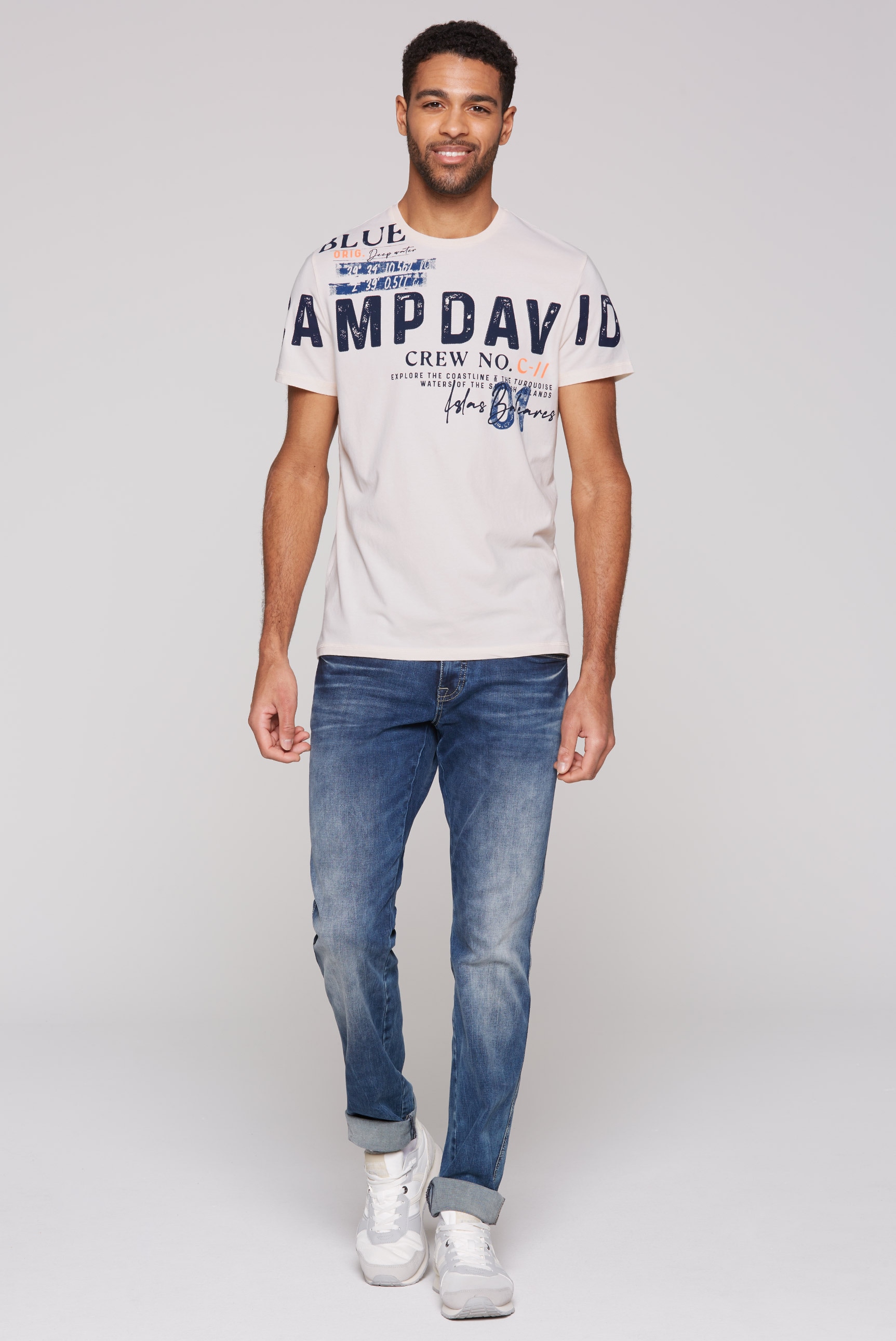 CAMP DAVID Rundhalsshirt, mit Baumwolle