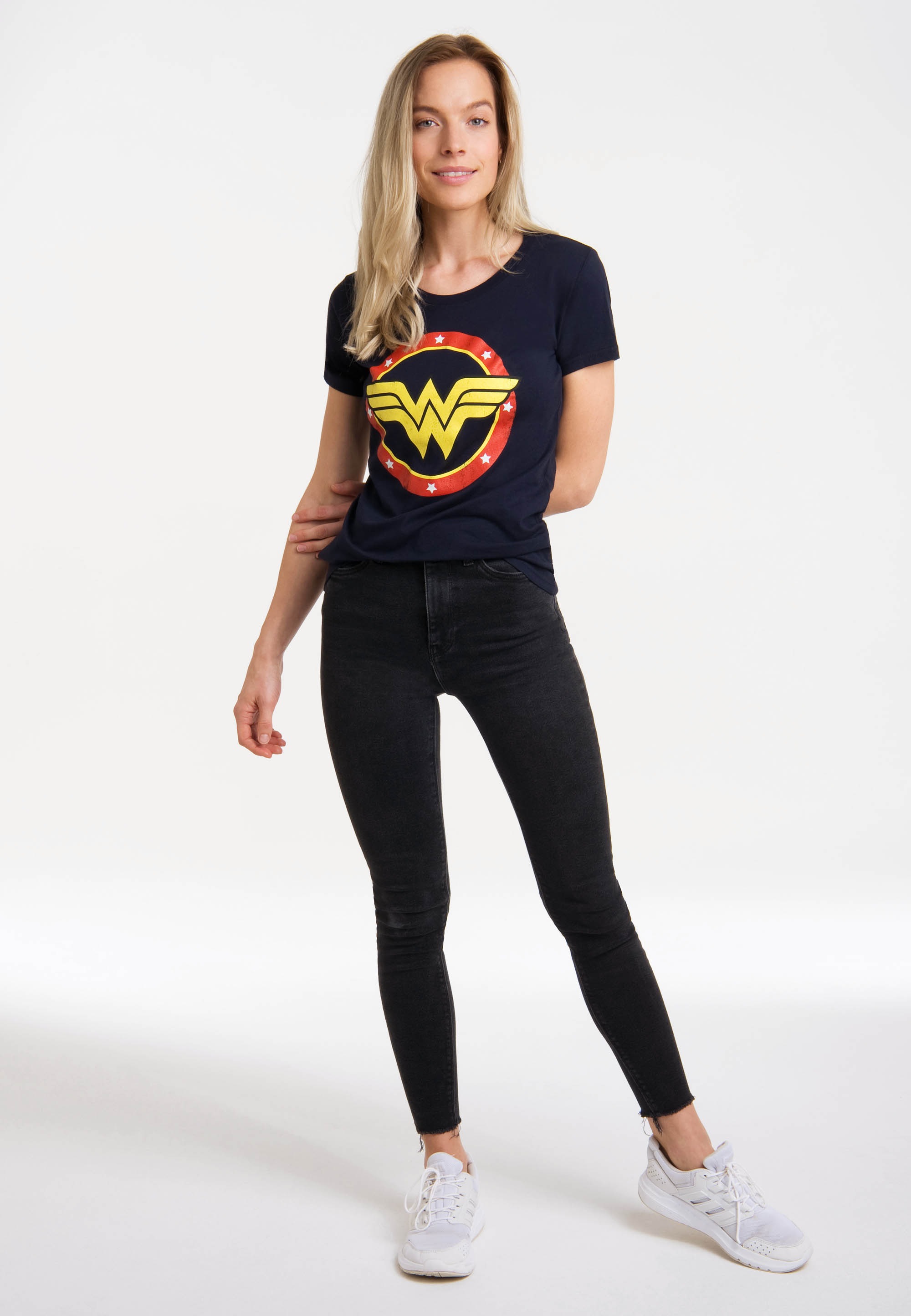 LOGOSHIRT T-Shirt »Wonder Woman Circle Logo«, mit lizenziertem Print