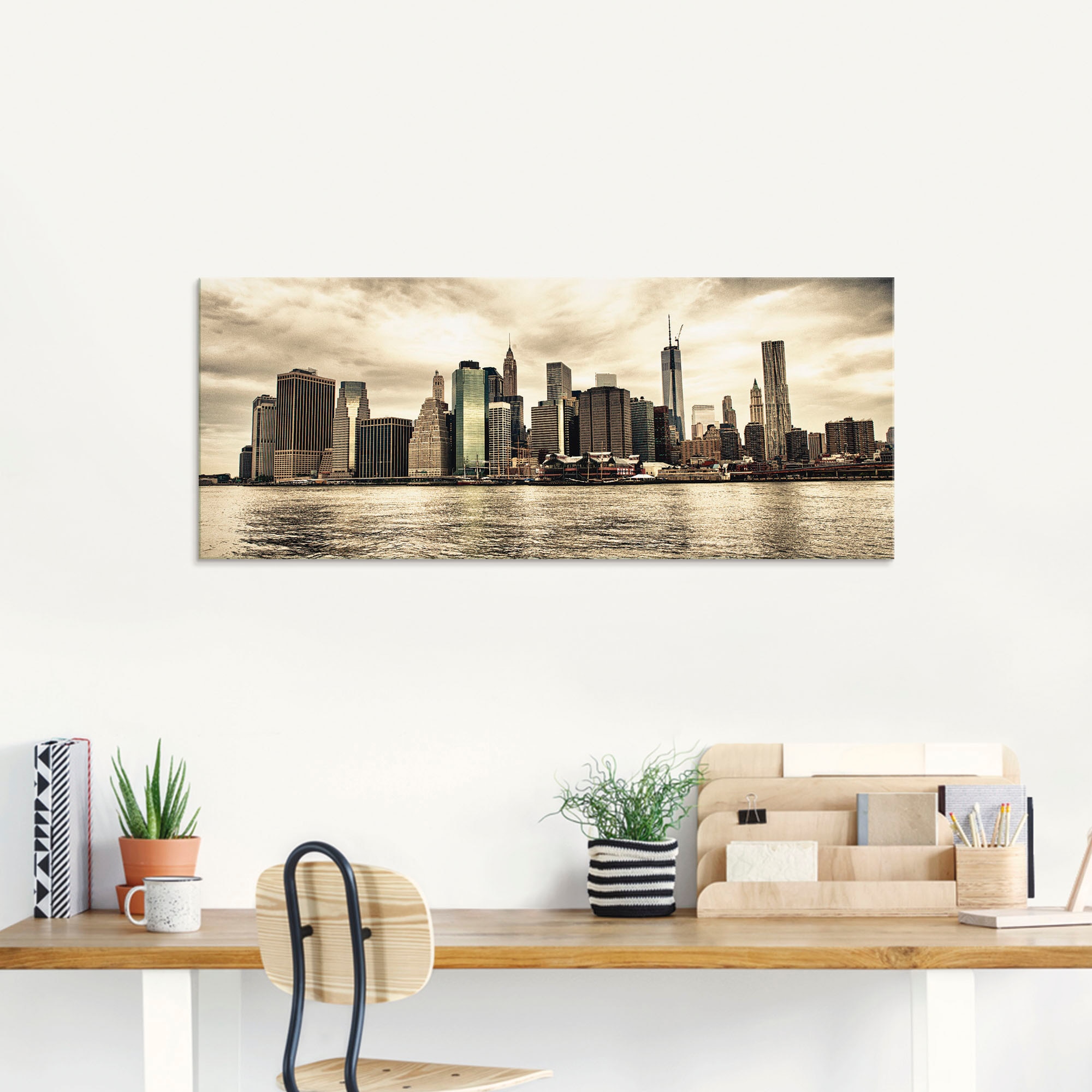 Artland Glasbild »Lower Manhattan Skyline«, Amerika, (1 St.), in verschiedenen Größen