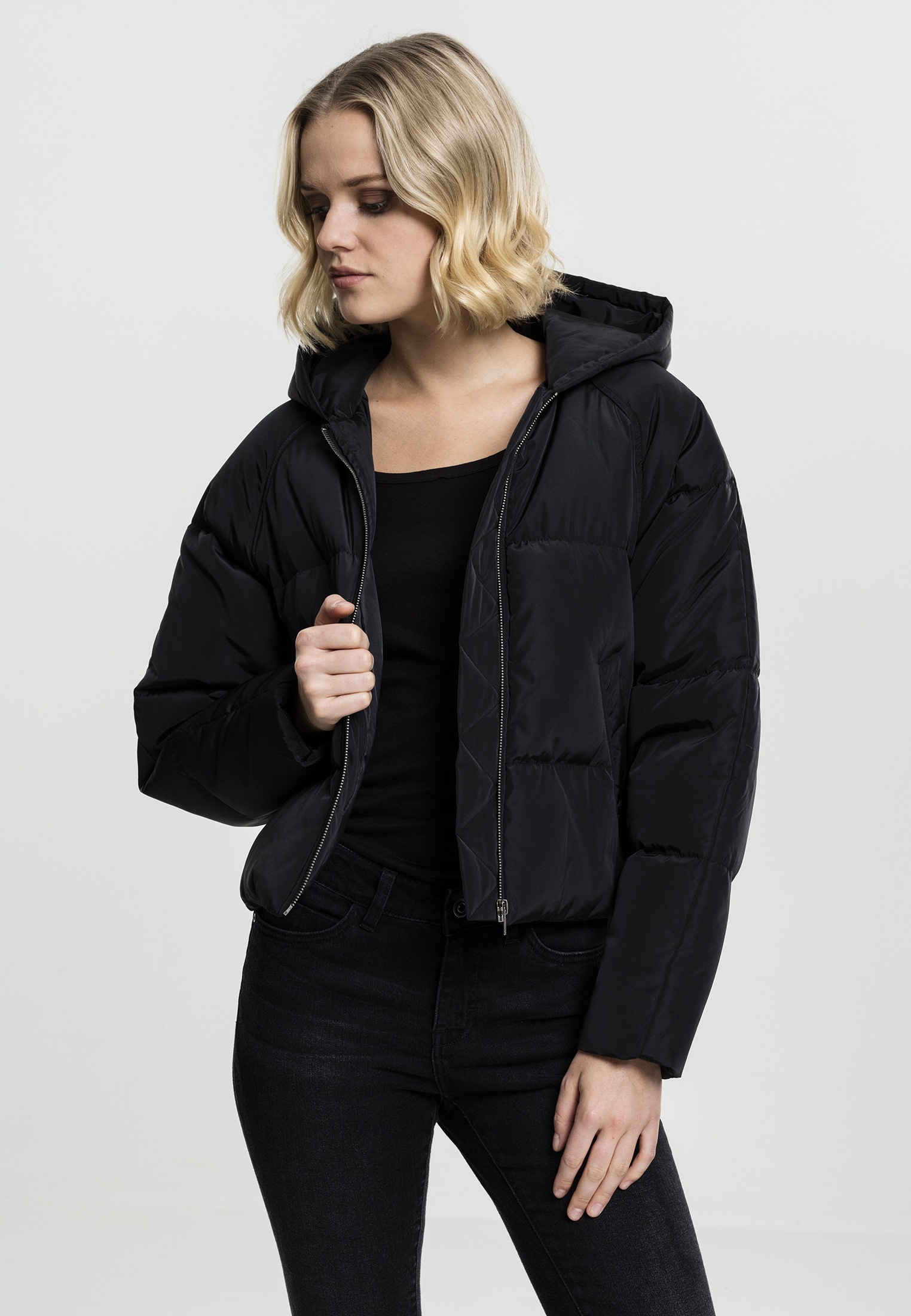 URBAN CLASSICS Outdoorjacke »Damen Ladies Hooded Oversized Puffer Jacket«, (1  St.), mit Kapuze online bestellen | BAUR