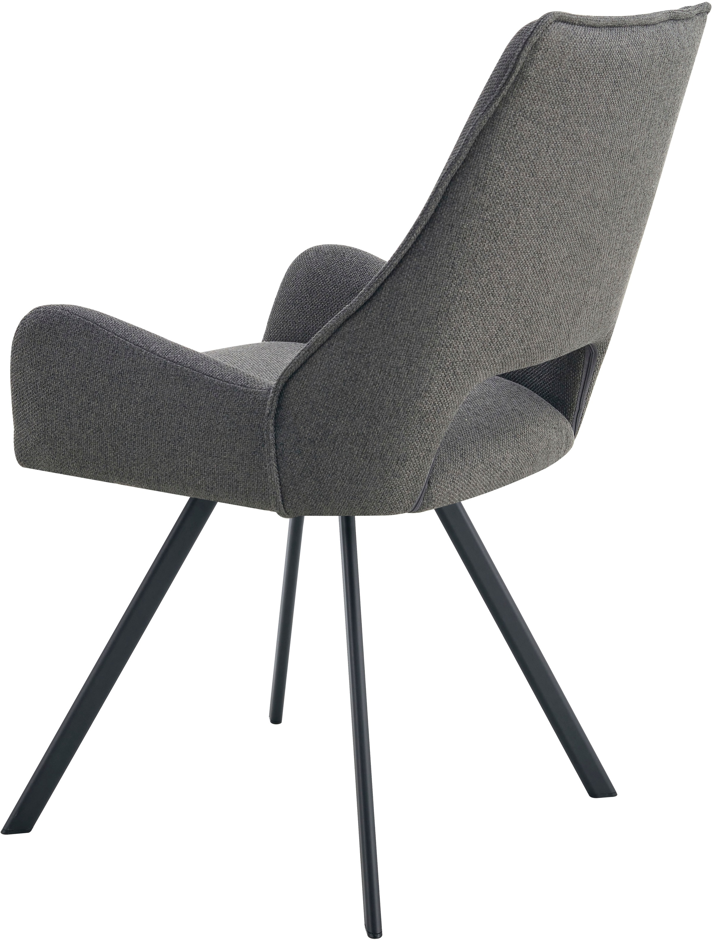 Home affaire Esszimmerstuhl »AIRDRIE, 2er Set, mit Metallgestell in matt schwarz« (Set) 2 Stk.in verschiedenen Farben, Belsatbarkeit pro Stuhl 120 kg