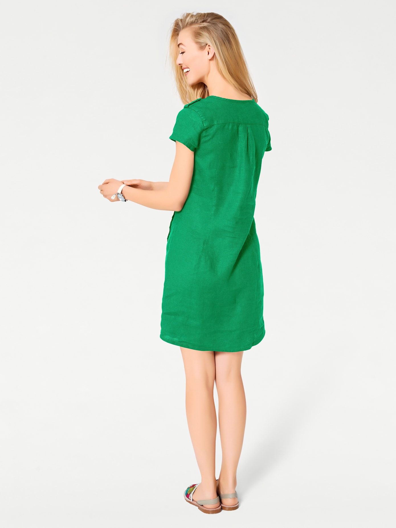 Thumbnail - heine Sommerkleid "Leinenkleid" Brusttasche