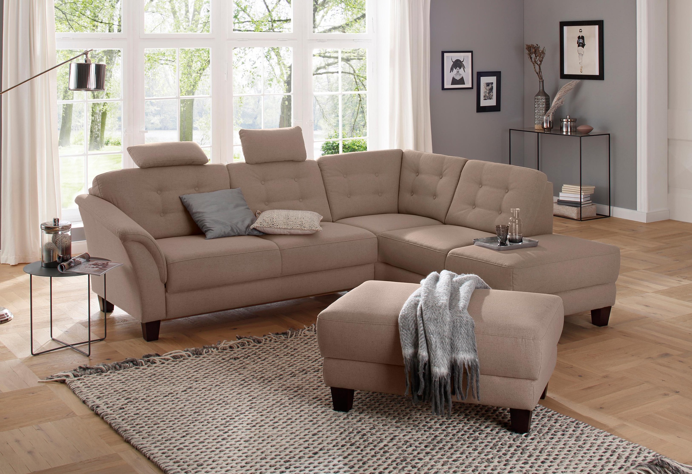 Home affaire Hocker »Trondheim«, mit Stauraum, Federkern