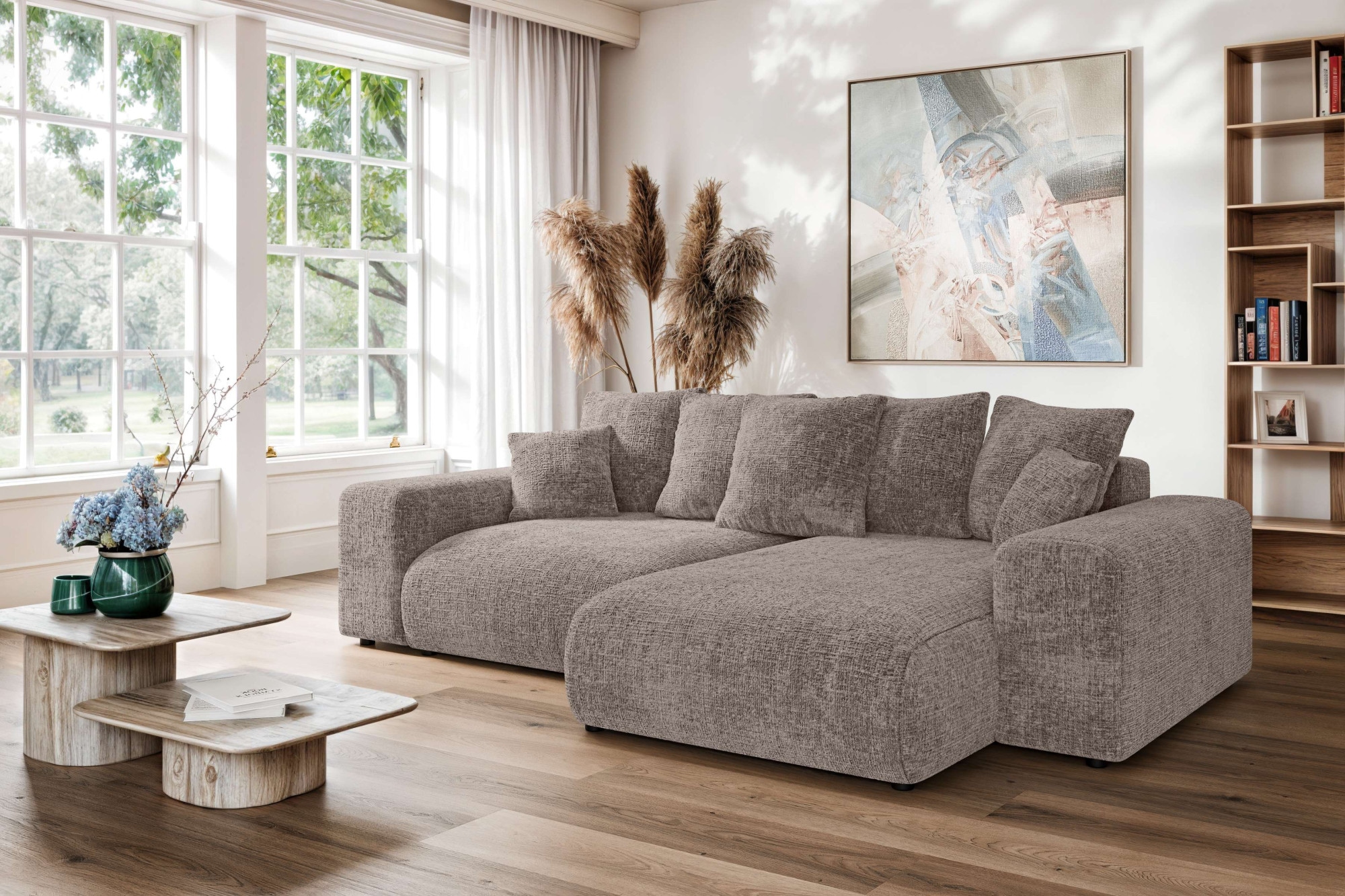 Home affaire Ecksofa "LAKESIDE mit Bettfunktion und Bettkasten, B/T/H 257/1 günstig online kaufen