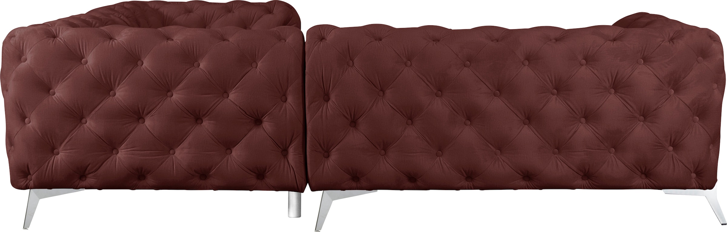 Home affaire Chesterfield-Sofa »Amaury L-Form« Chesterfield-Optik,  Breite/Tiefe je 262 cm, Fußfarbe wählbar