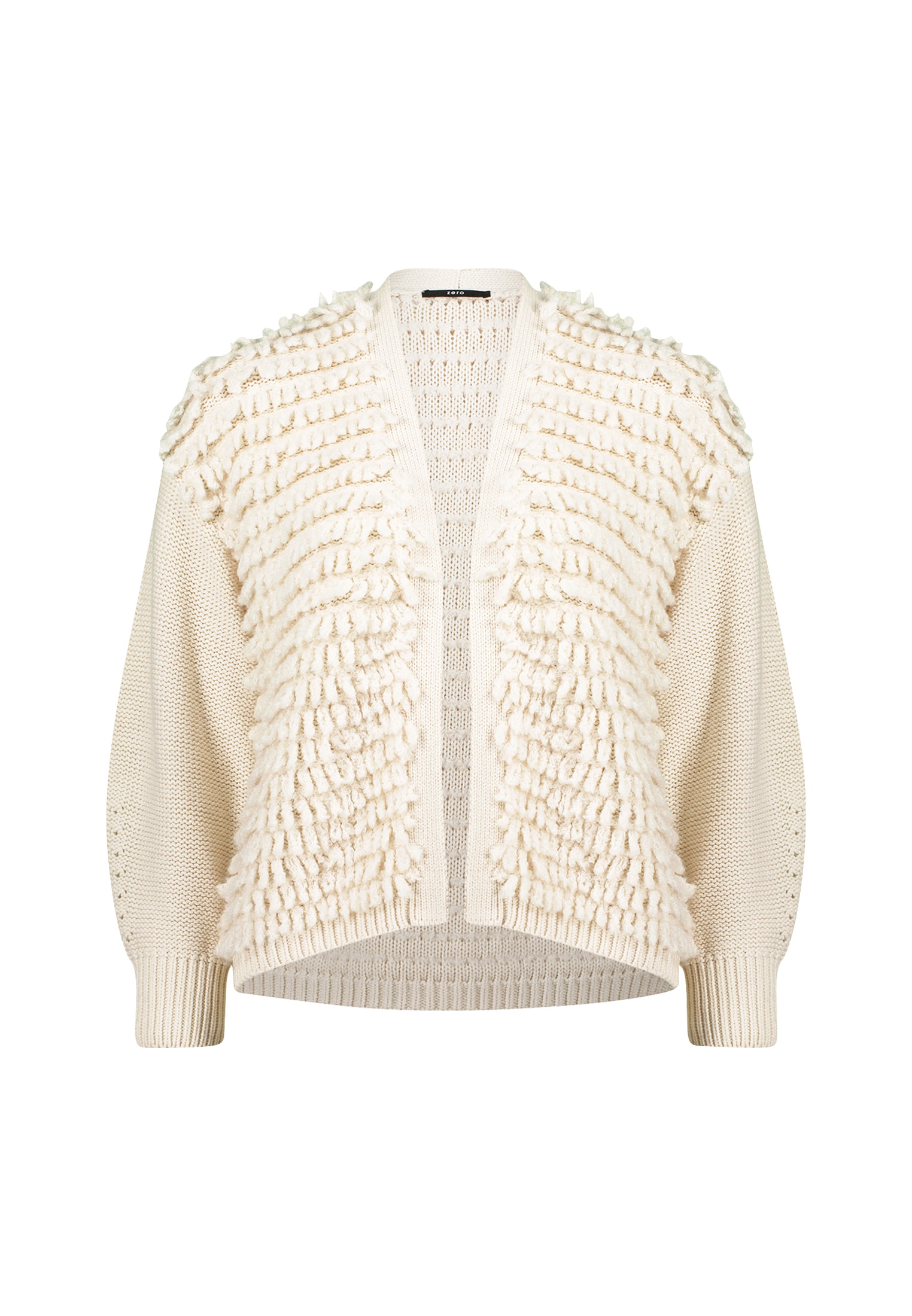 Zero Strickjacke »Damen Strickjacke offener Style« 1 Stk. tlg. Fransen