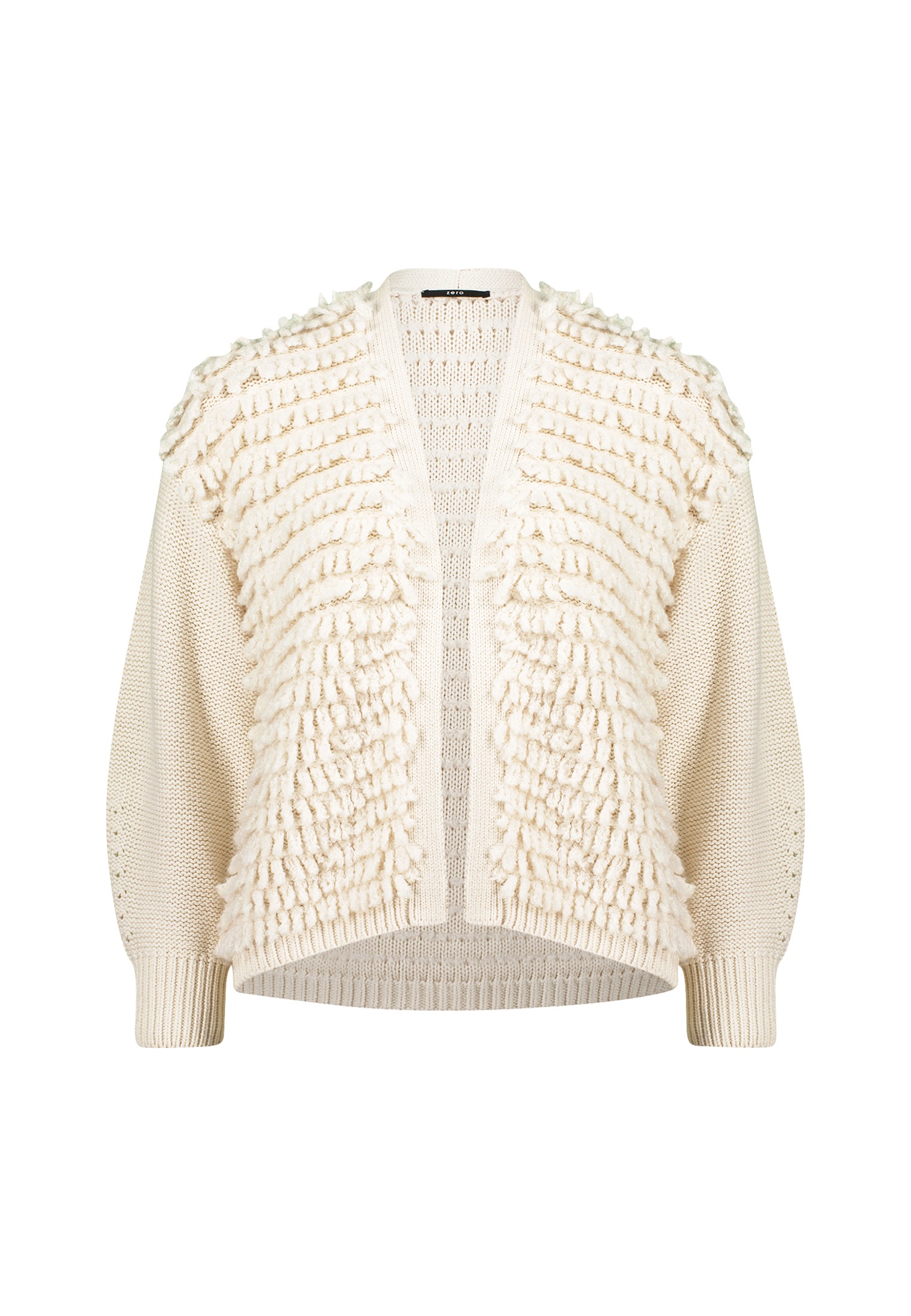 Zero Strickjacke "Damen Strickjacke offener Style" 1 Stk. tlg. Fransen günstig online kaufen