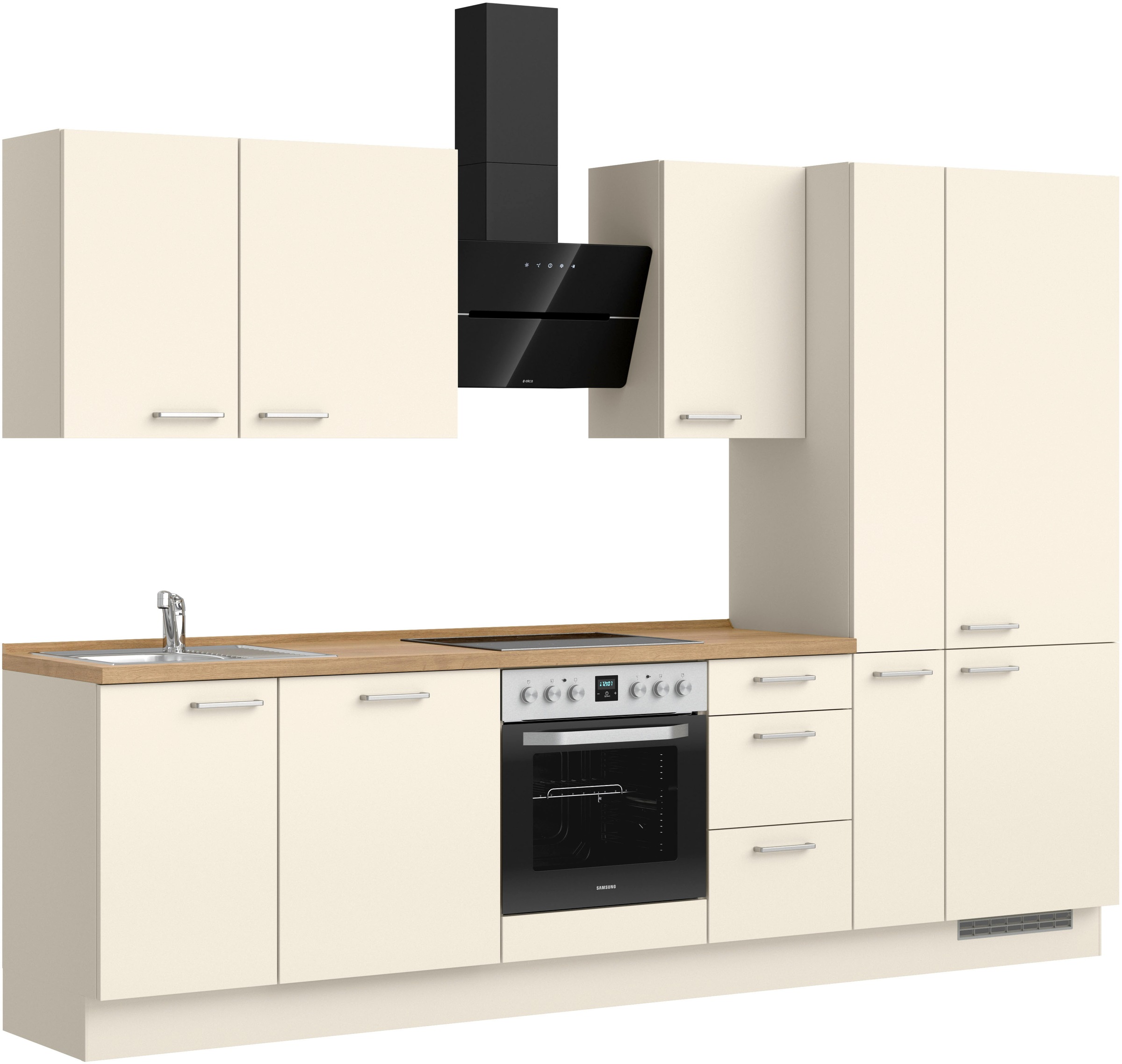 nobilia® Küchenzeile »"Touch II"«, vormontiert, Ausrichtung wählbar, Breite 300 cm, wahlw. mit E-Geräten