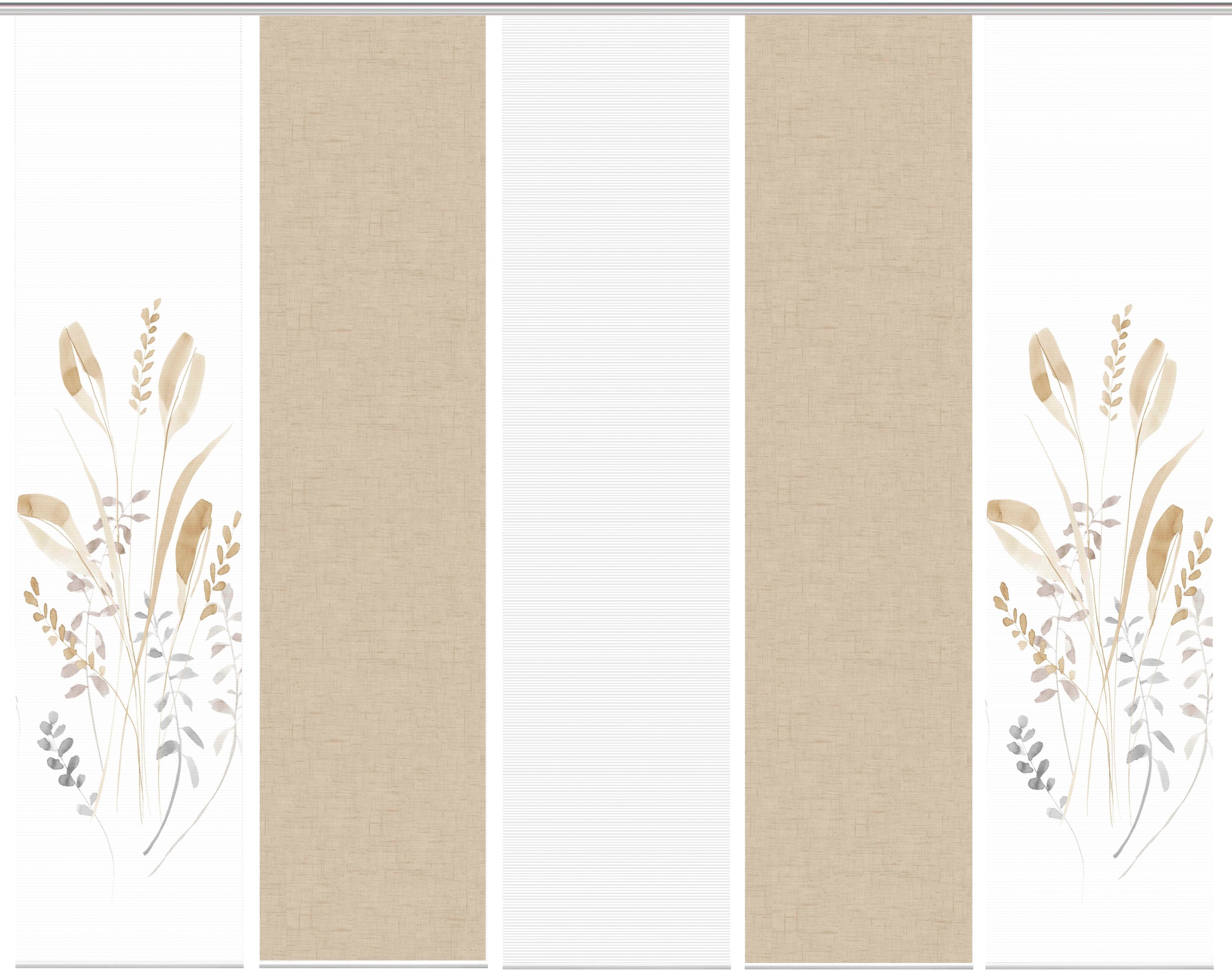 Vision S Schiebegardine »AYENE 5er SET« Paneelwagen 5 Stk. tlg. Schiebevorhang Digidruck 5er Set AYENE