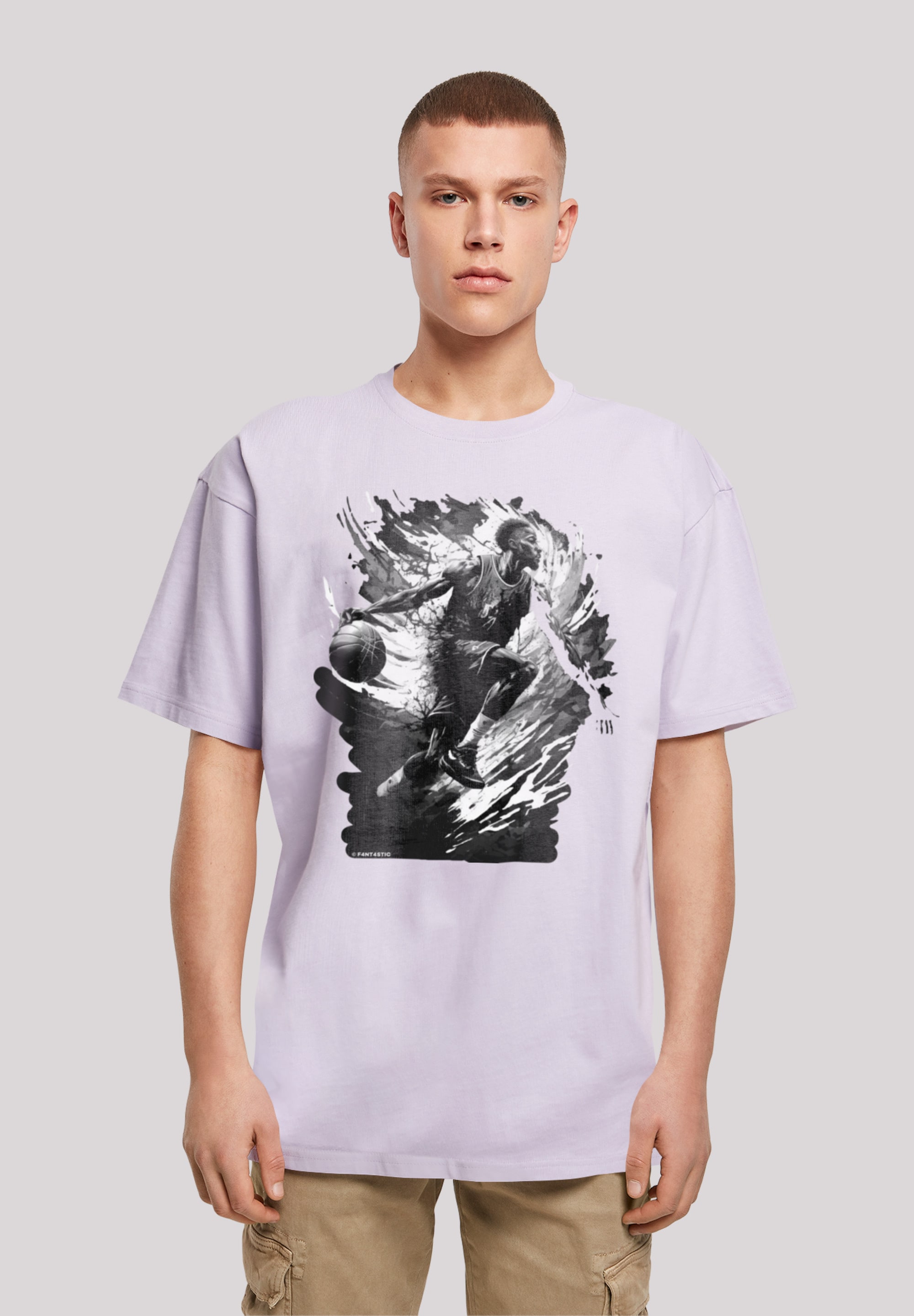 F4NT4STIC T-Shirt »Basketball Splash Sport OVERSIZE TEE«, Print
