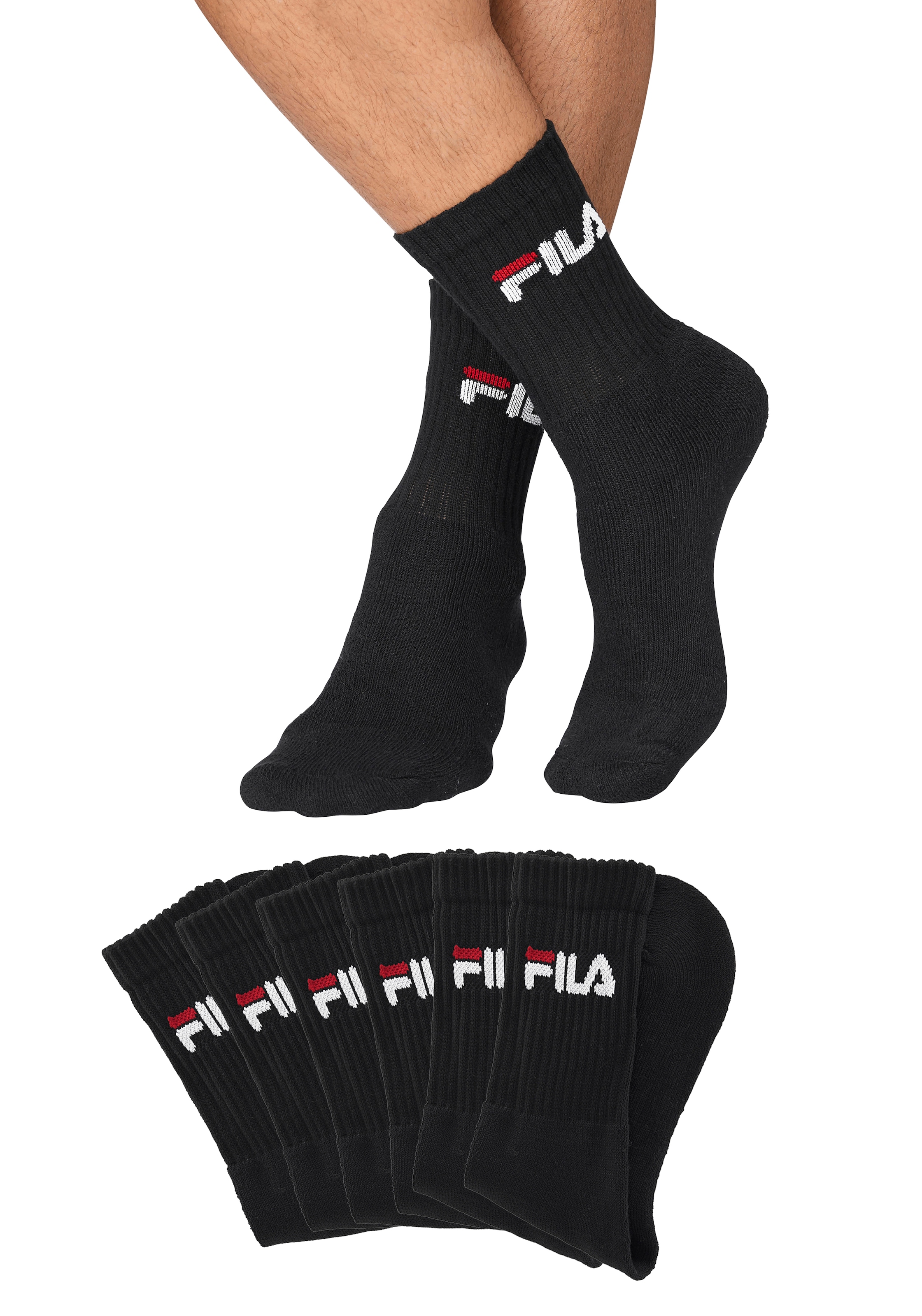 Fila Tennissocken "UNISEX CREW TENNIS FULL TERRY SOCKS", (6 Paar), Sportsoc günstig online kaufen
