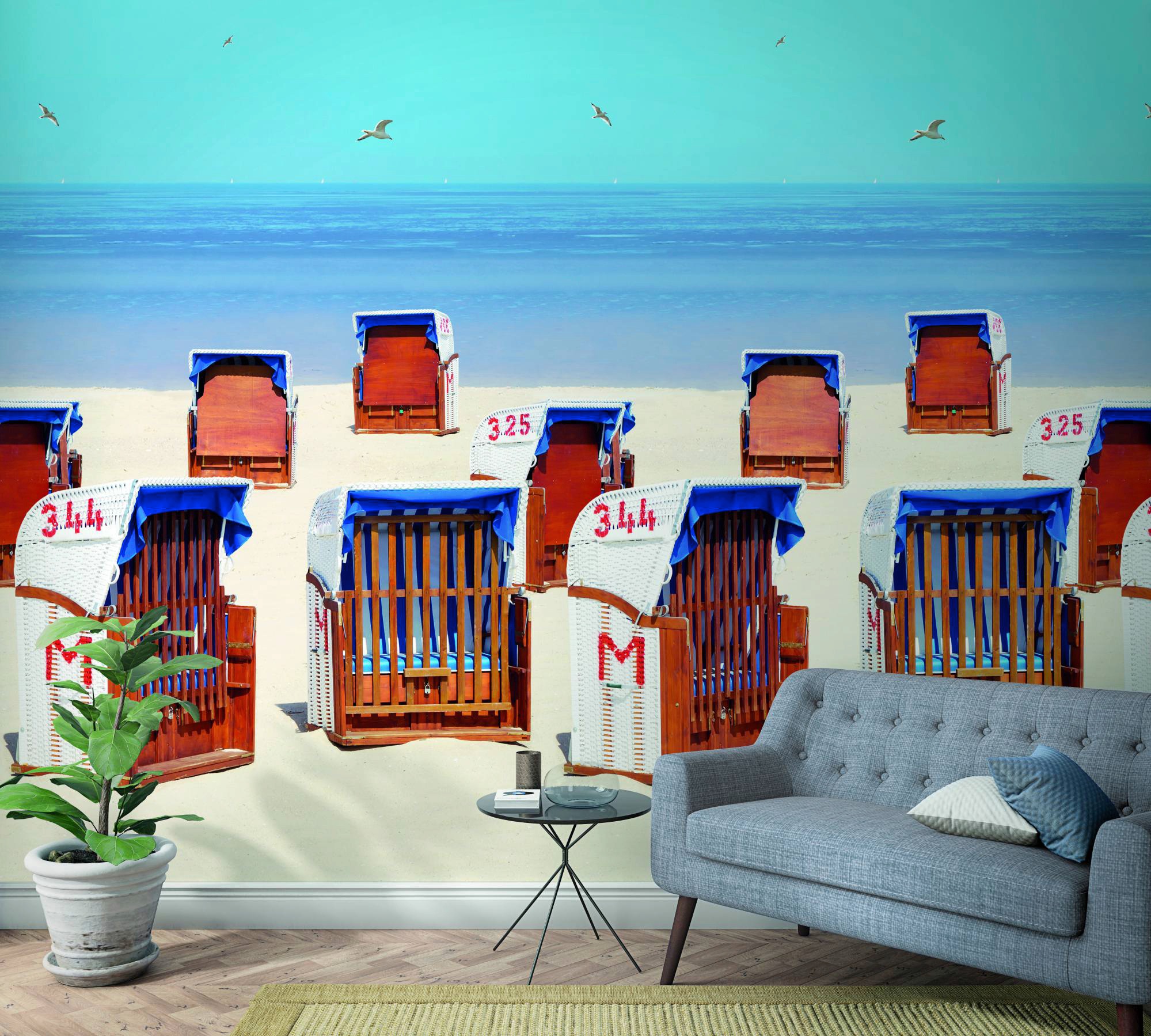 Marburg Fototapete, Strand-realistisch, moderne Tapete für Wohnzimmer Schlafzimmer Küche