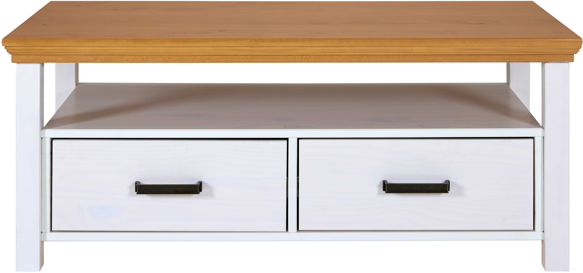 Inter Link Couchtisch »Maluno« 1 Stk. tlg. Kiefer Massiv, Soft-Close, Stauraum, BxTxH: ca. 119,40 x 60 x 49 cm