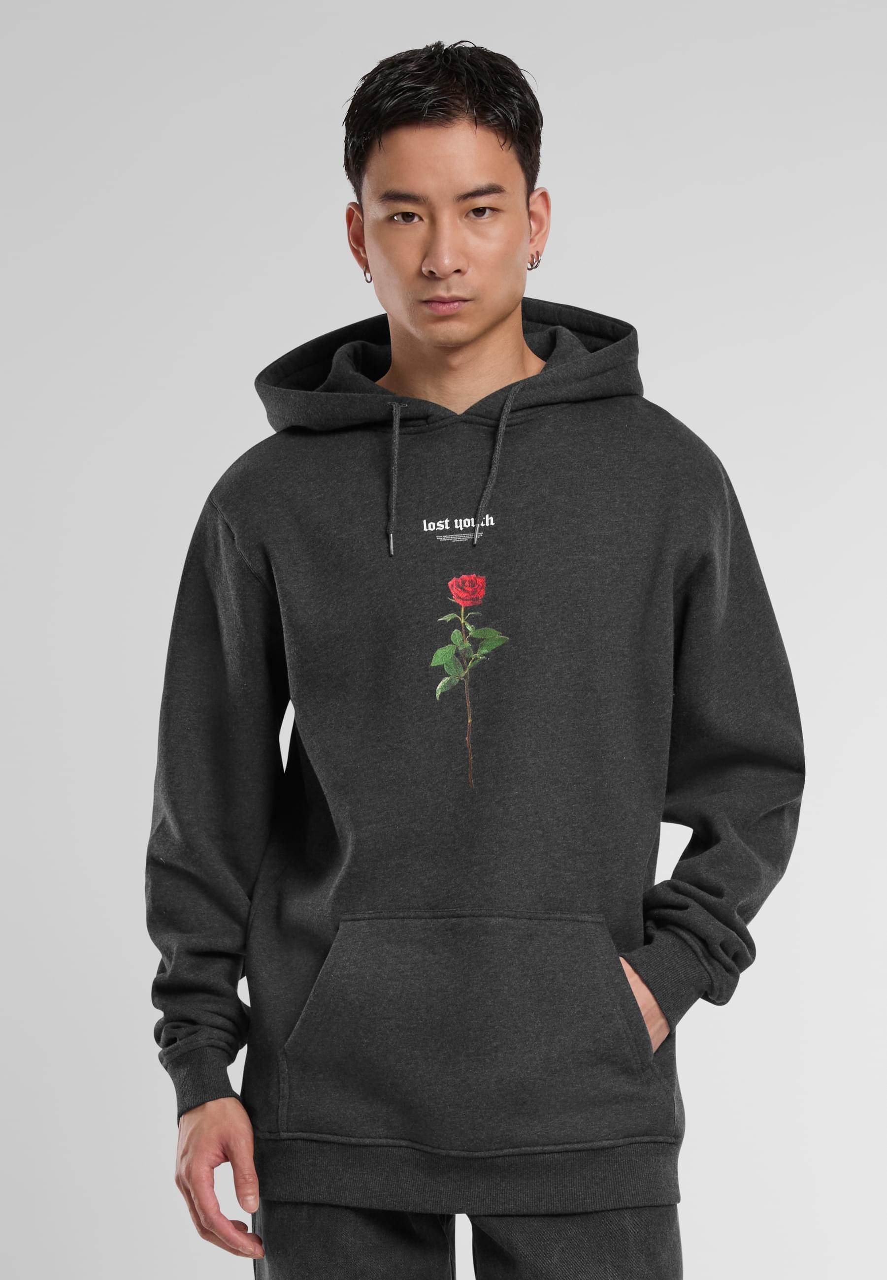 MisterTee Sweatshirt »MisterTee Herren Lost Youth Rose Hoody«, (1 tlg.)