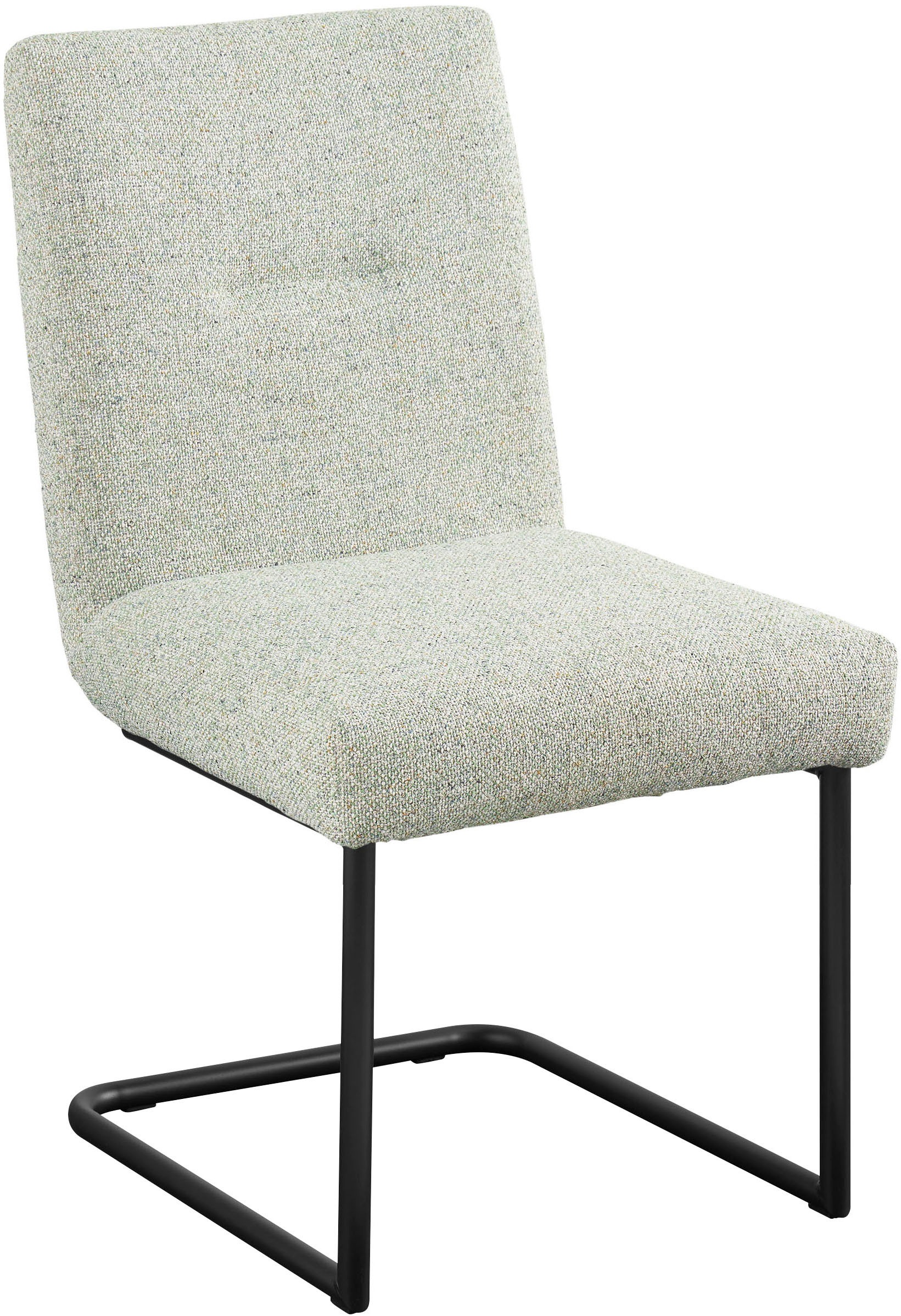 set one by Musterring Esszimmerstuhl »Tracy«, Webstoff, 2er-Set, Freischwingergestell schwarz, Sitz aus Webstoff, B52 x T65 cm
