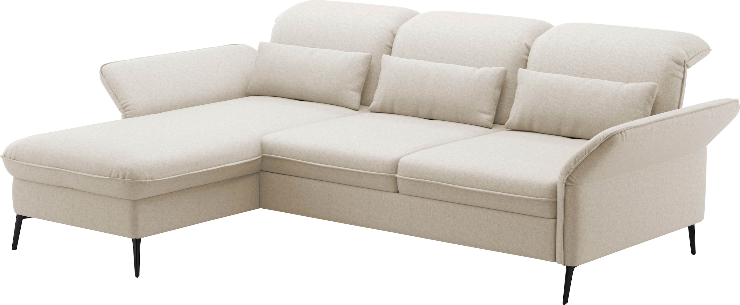 sit&more Ecksofa »Emely, inkl. Sitztiefenverstellung«, wahlweise mit Bettfunktion,Bettkasten,Kopf- & Armteilverstellung