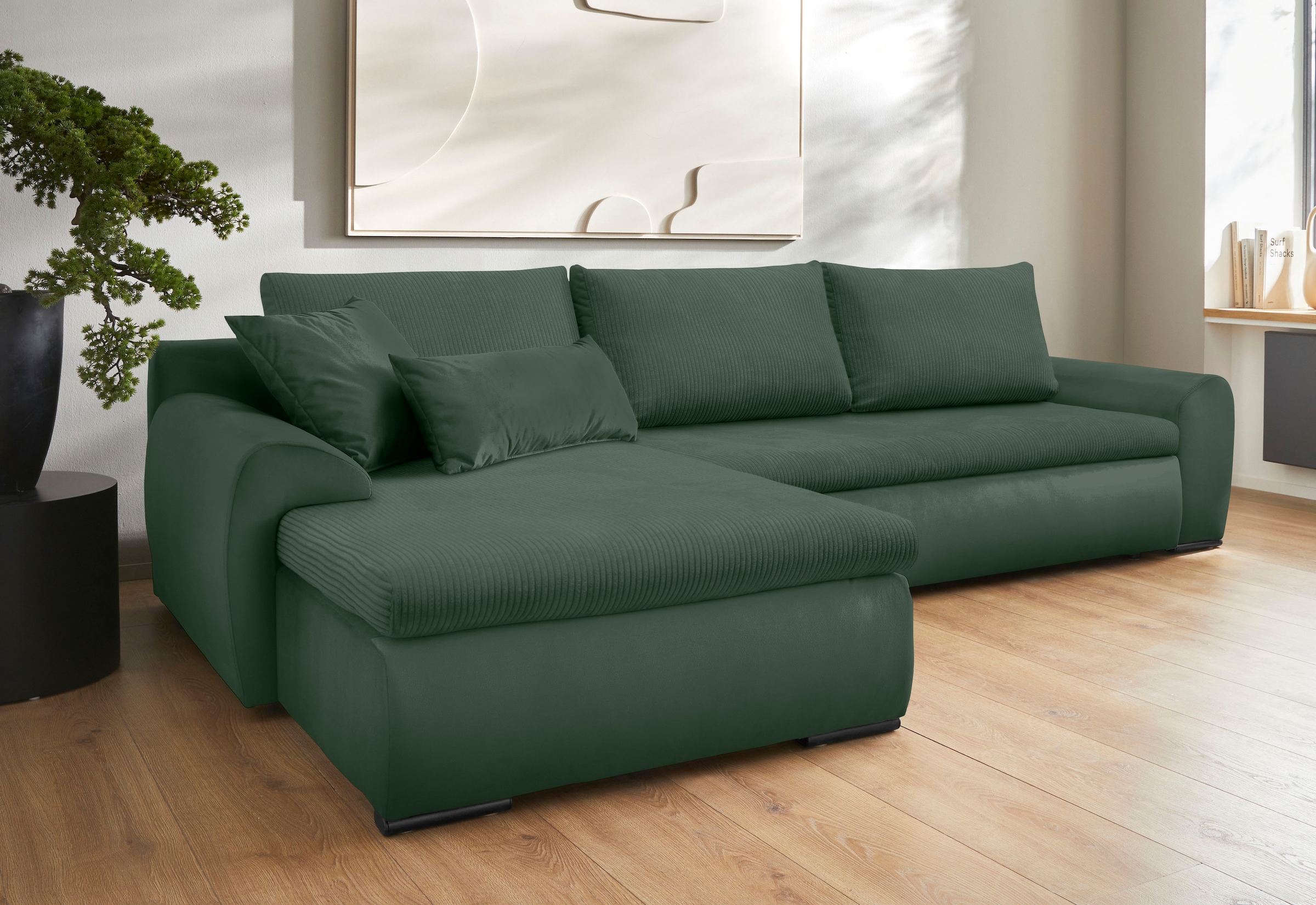 Home affaire Ecksofa Win L-Form, wahlweise mit Bettfunktion und Bettkasten