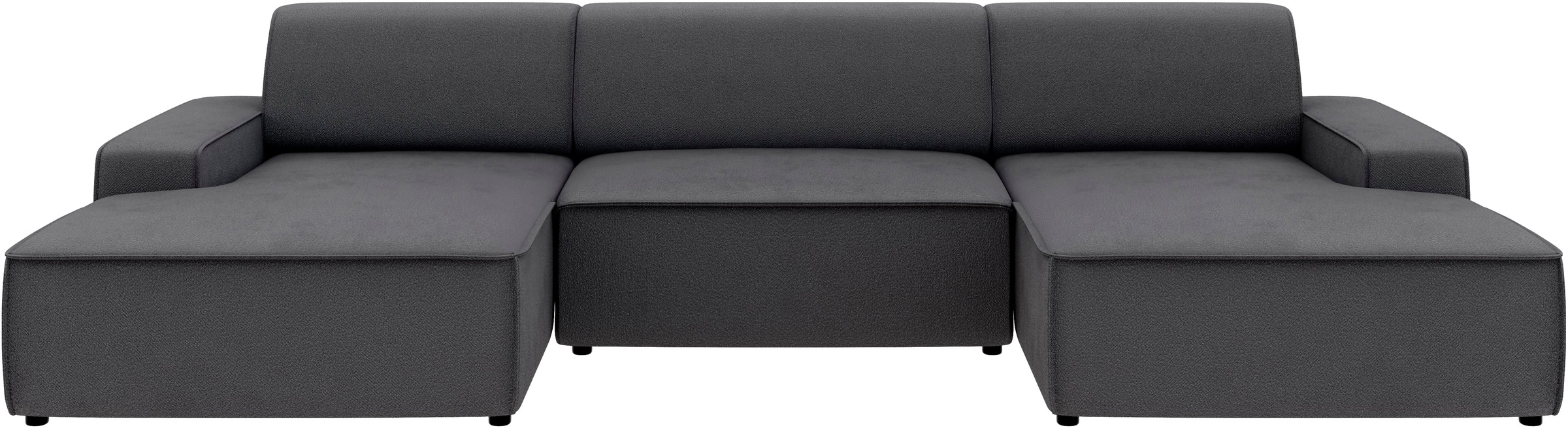 TRENDMANUFAKTUR Wohnlandschaft »Graz, wahlweise mit Sitzvorschub und Bettkasten, U-Form, Breite 329 cm«, in Cord-, haustierfreundlichem LEO Struktur- oder LUMOS-3D-Bezug