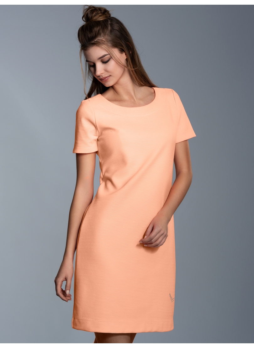 Trigema Jerseykleid "TRIGEMA Halbarm Kleid mit Kristallsteinen", (1 tlg.)