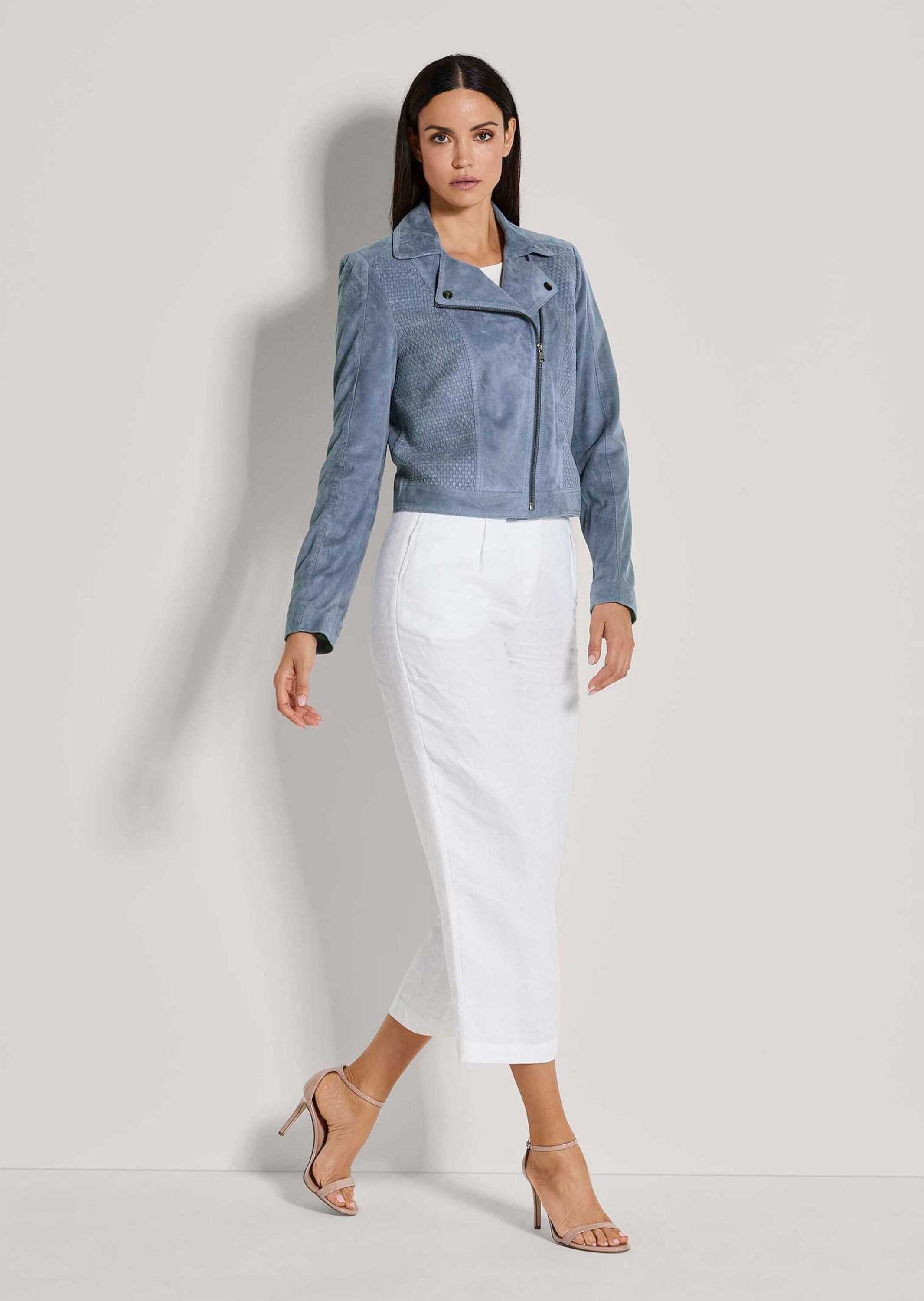 MADELEINE Lederjacke "Lederjacke Kurze Bikerjacke aus softem Ziegenvelours" günstig online kaufen