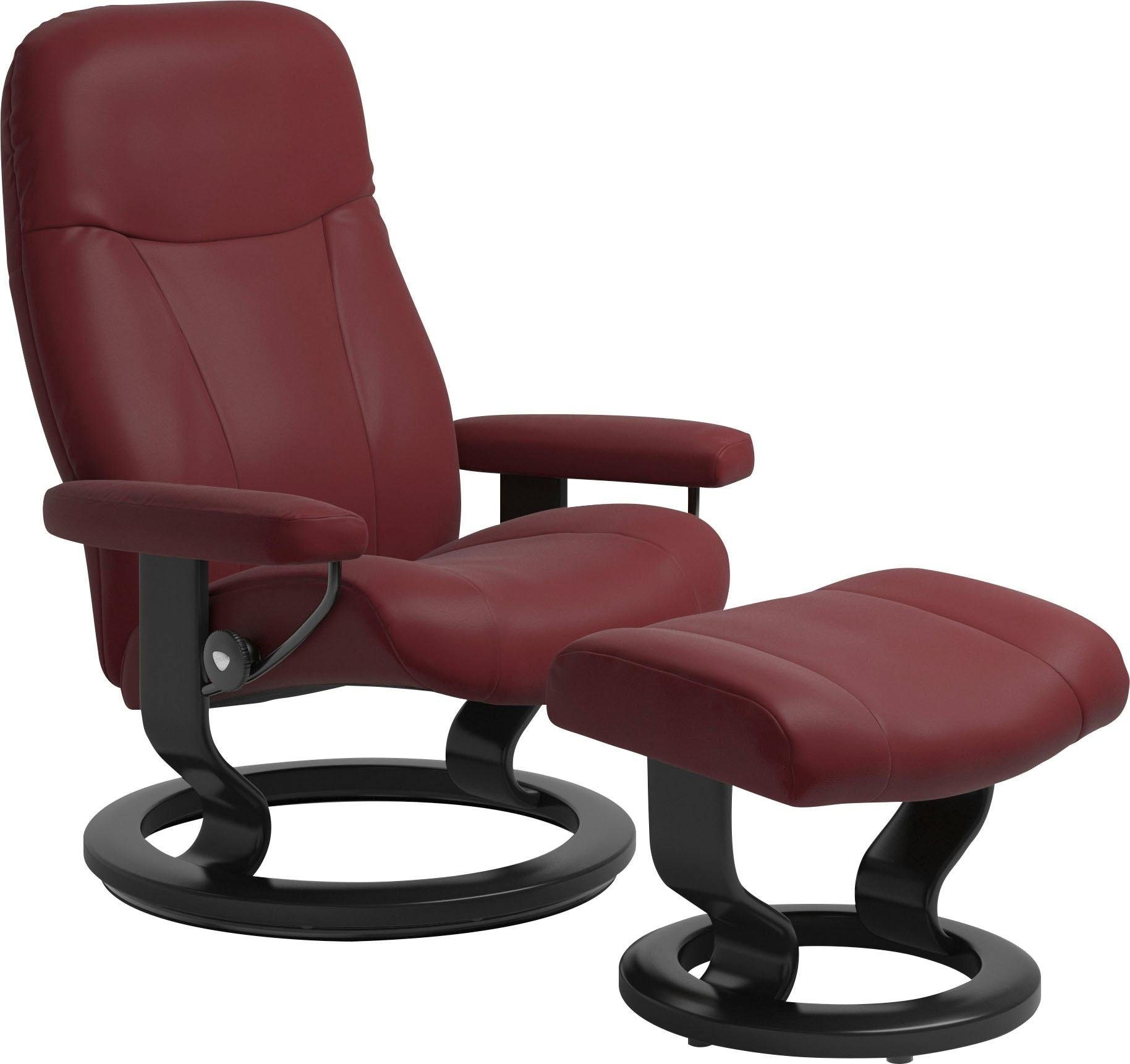 Stressless Relaxsessel "Garda", (Set, Relaxsessel mit Hocker), mit Hocker, mit Classic Base, Größe L, Gestell Schwarz