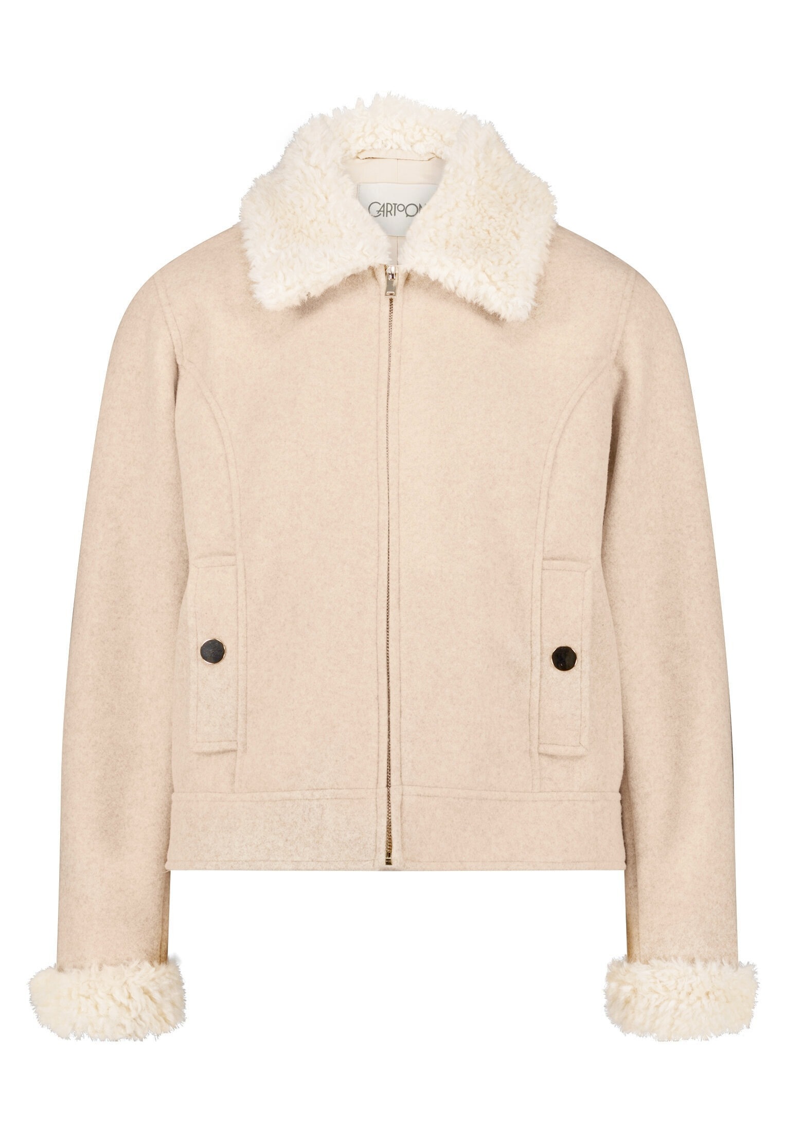 Cartoon Canvasjacke »Damen mit Kragen« ohne Kapuze