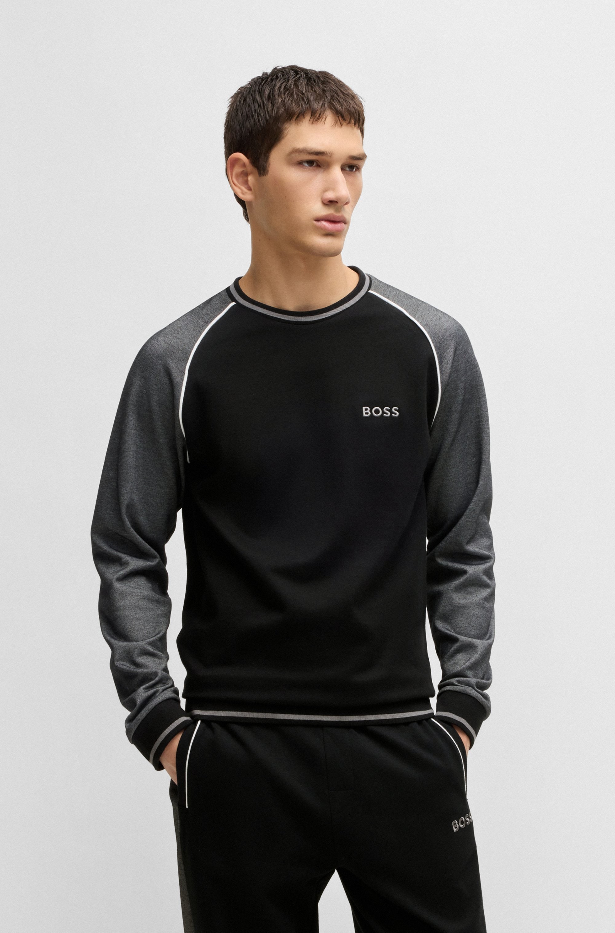 BOSS Sweatshirt, mit kontrastfarbenen Details günstig online kaufen