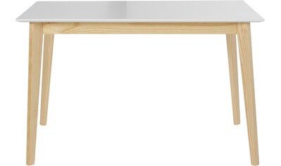 Homexperts Esstisch »Kaitlin«, Breite 120 cm, mit Gestell aus Massivholz kaufen