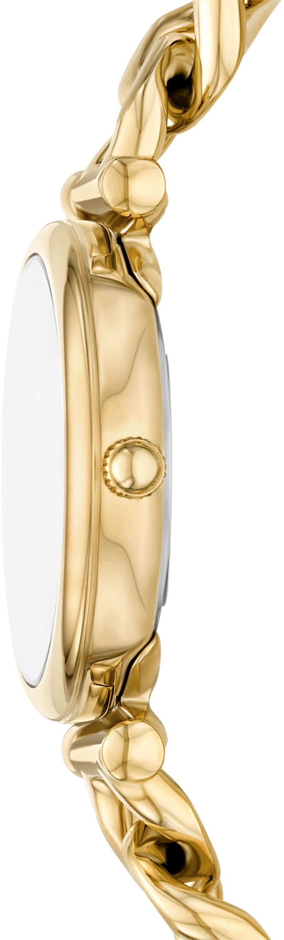 Fossil Quarzuhr »CARLIE MINI«, (Set, 2 tlg., mit Armband), Armbanduhr, Damenuhr, Edelstahlarmband, Ideal auch als Geschenk