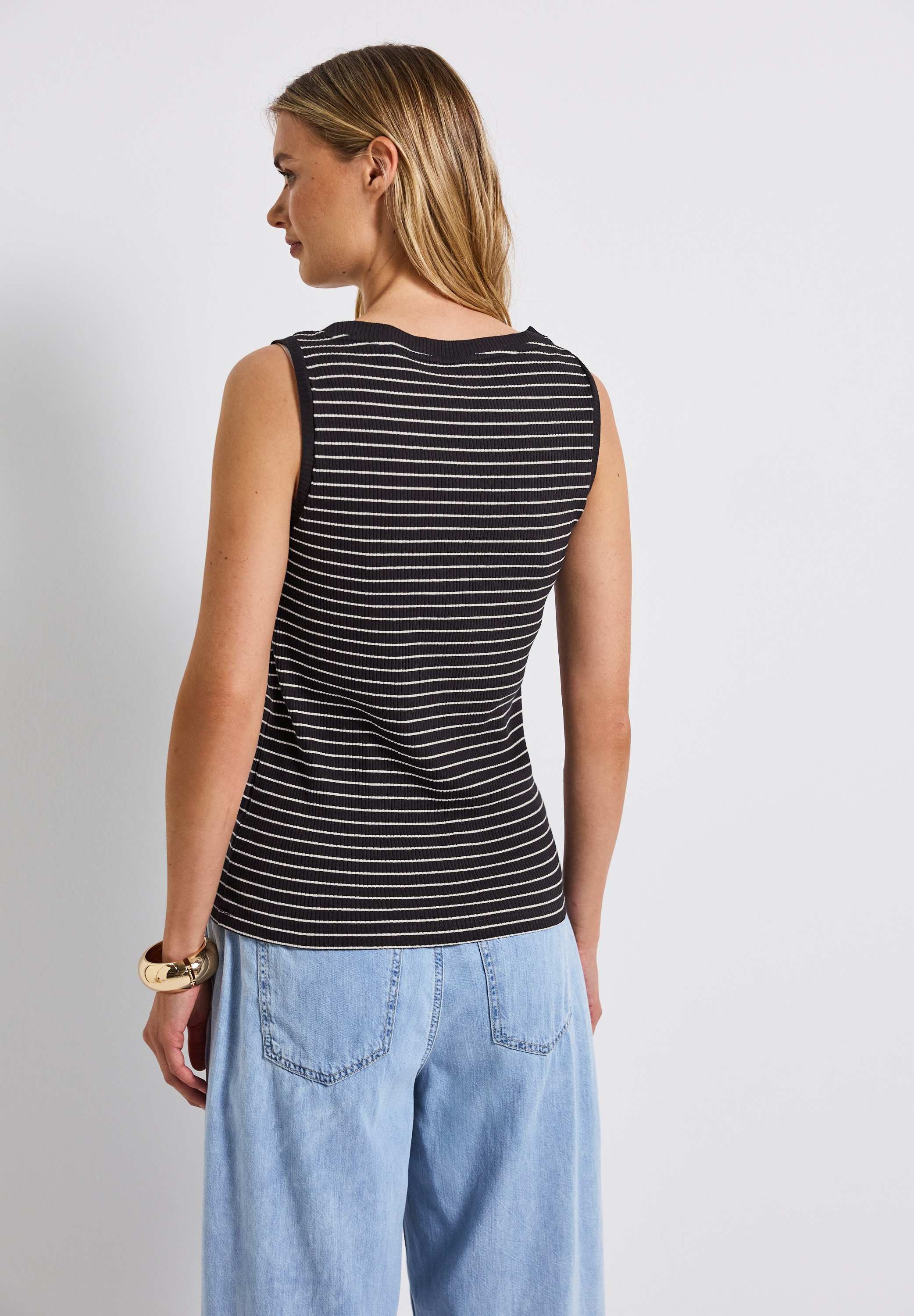 STREET ONE Tanktop, bestehend aus einem Materialmix