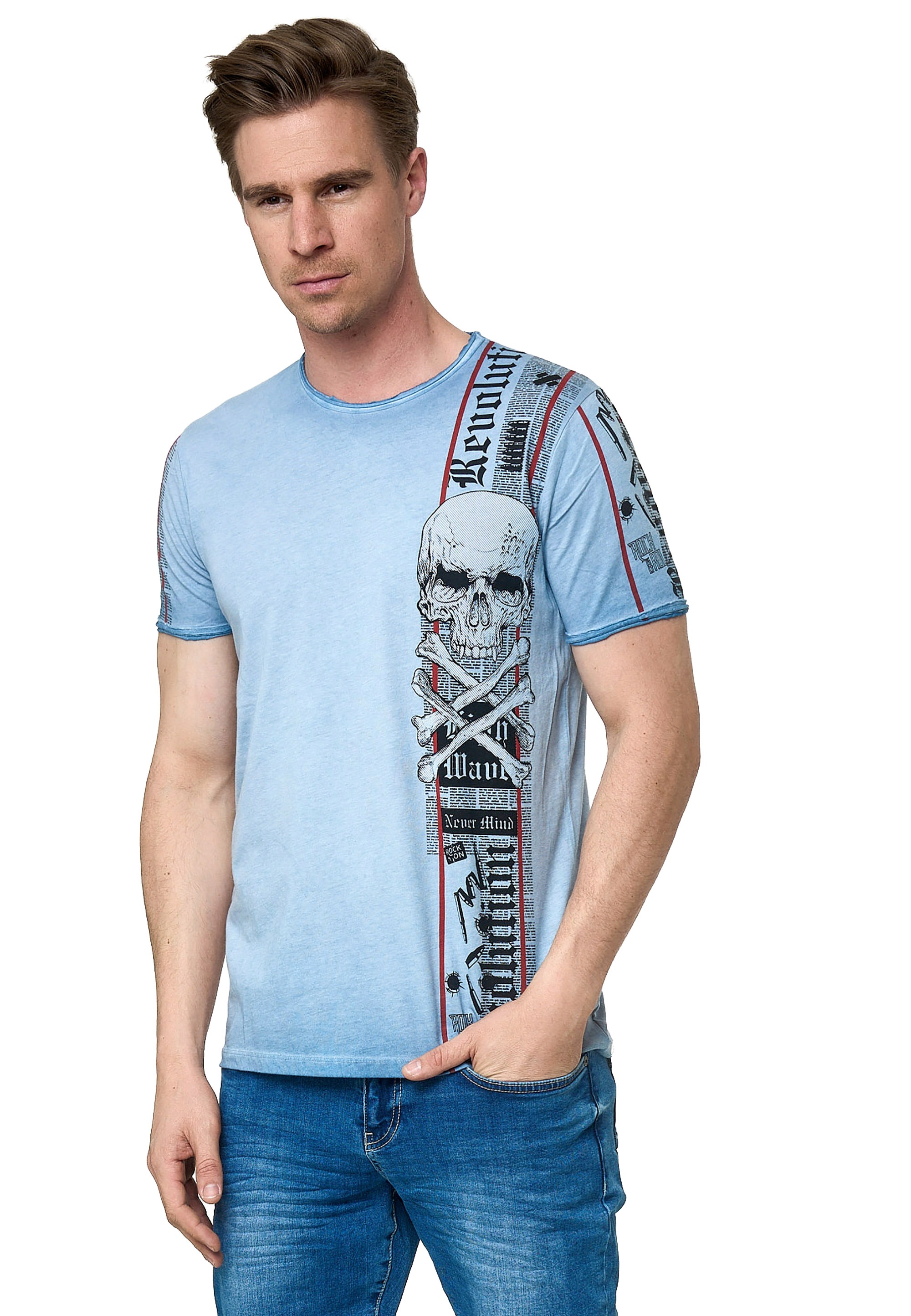 Rusty Neal T-Shirt im verwaschenen Look