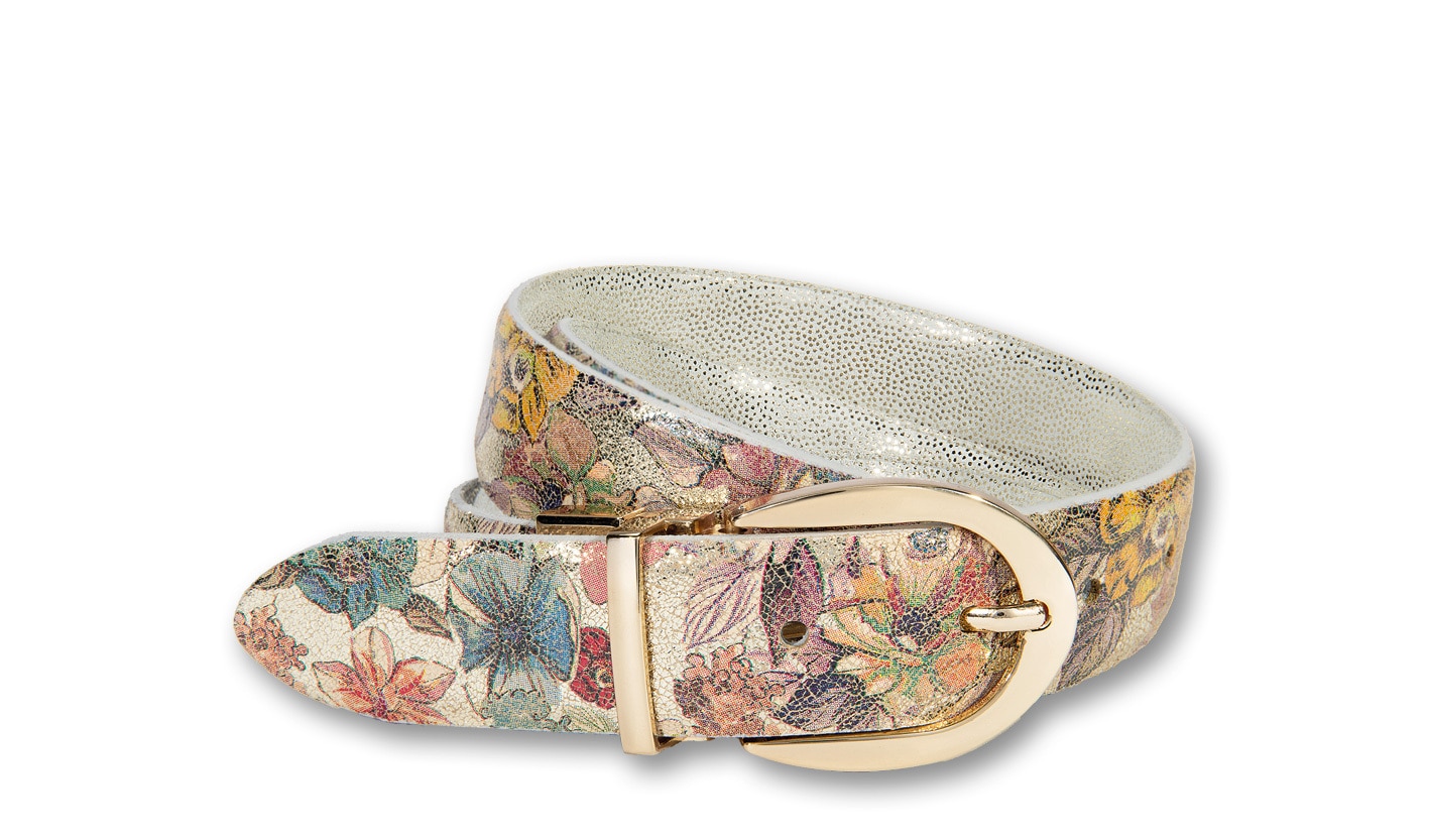 Silbergift Wendegürtel "Wendegürtel mit Flowerpower und Silberglanz" günstig online kaufen