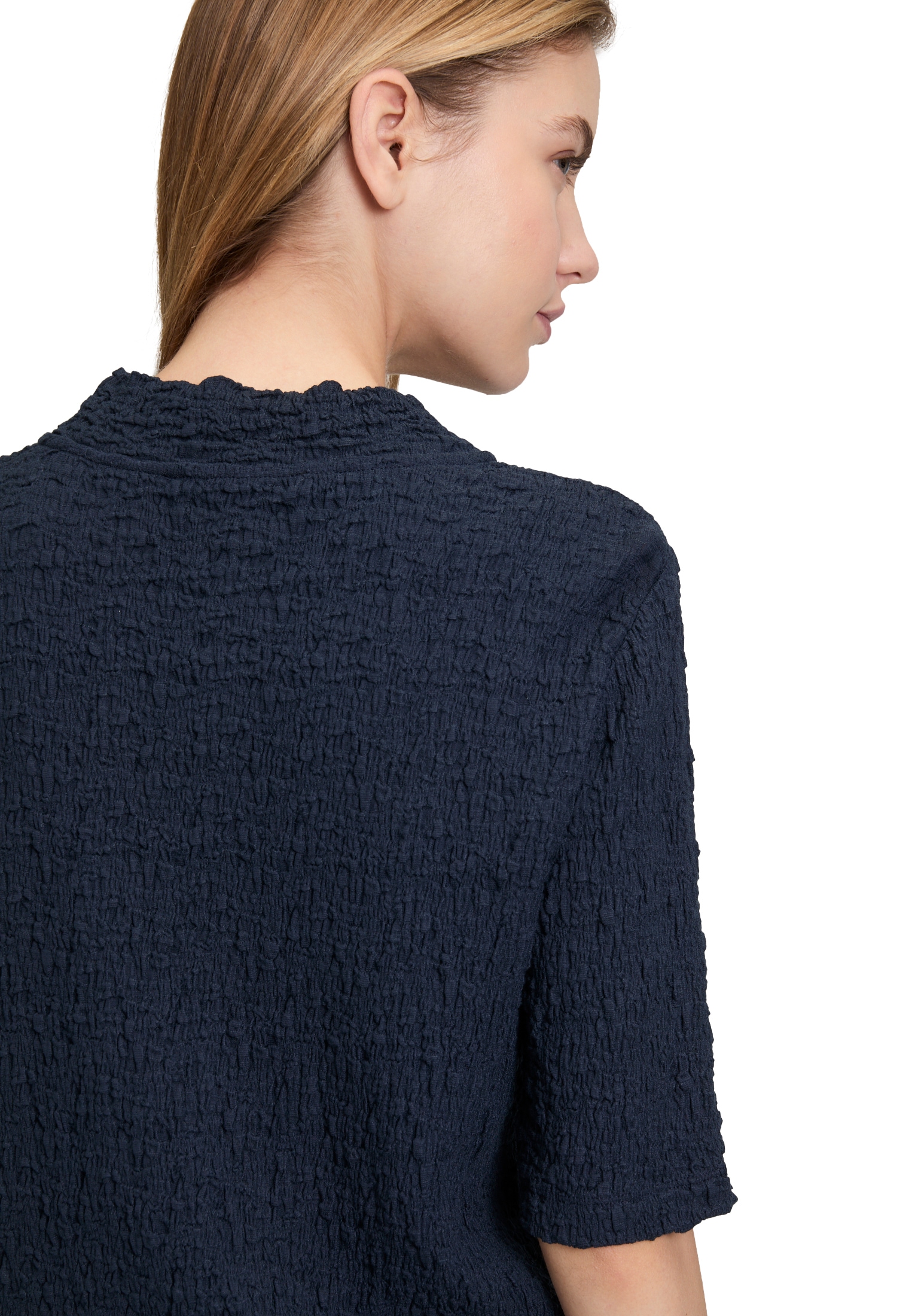 Betty Barclay Kurzarmshirt »Betty Barclay Damen Strukturshirt mit Stehkragen«, (1 tlg.)