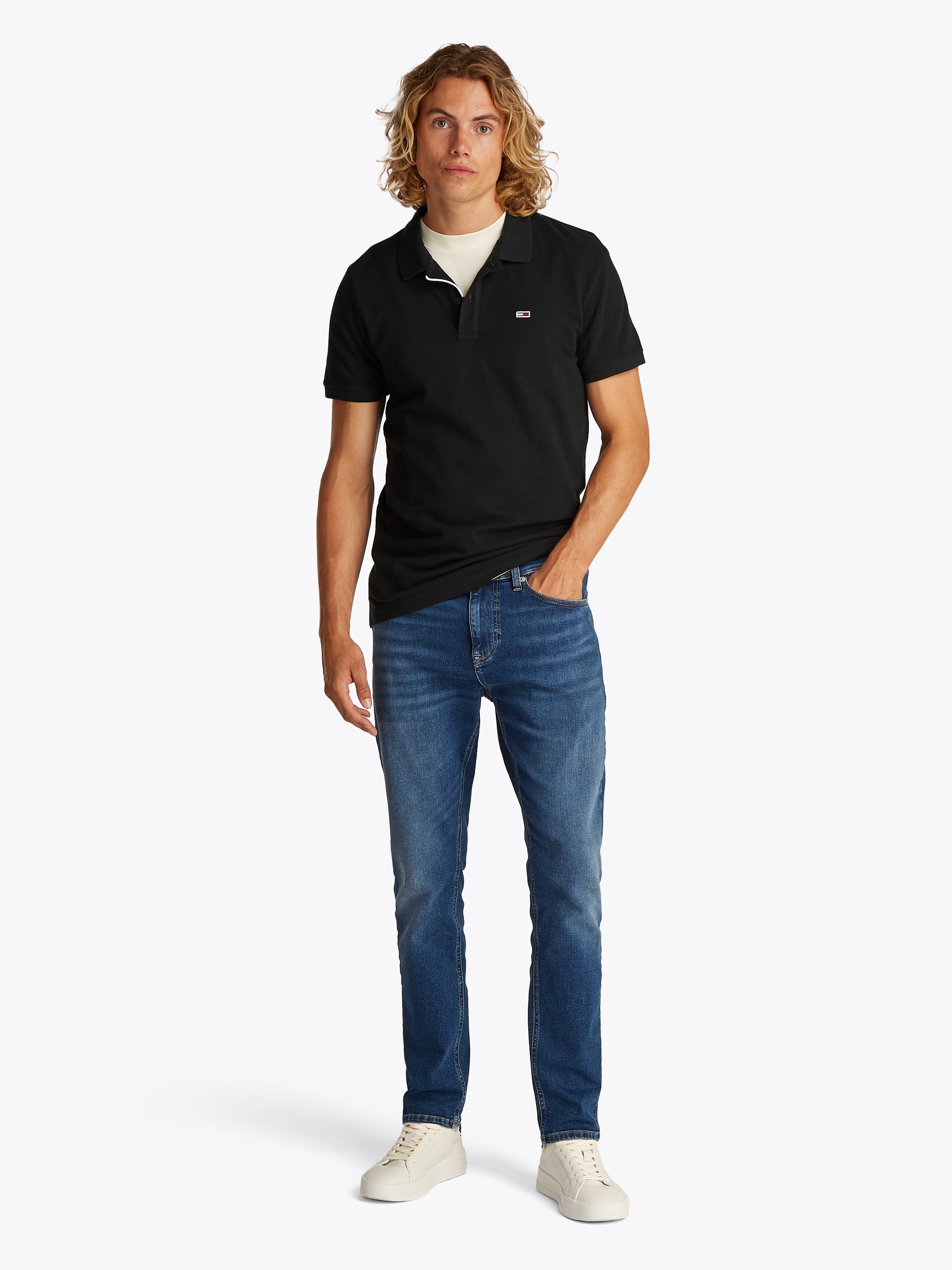 Tommy Jeans Poloshirt »TJM SLIM PLACKET POLO EXT«