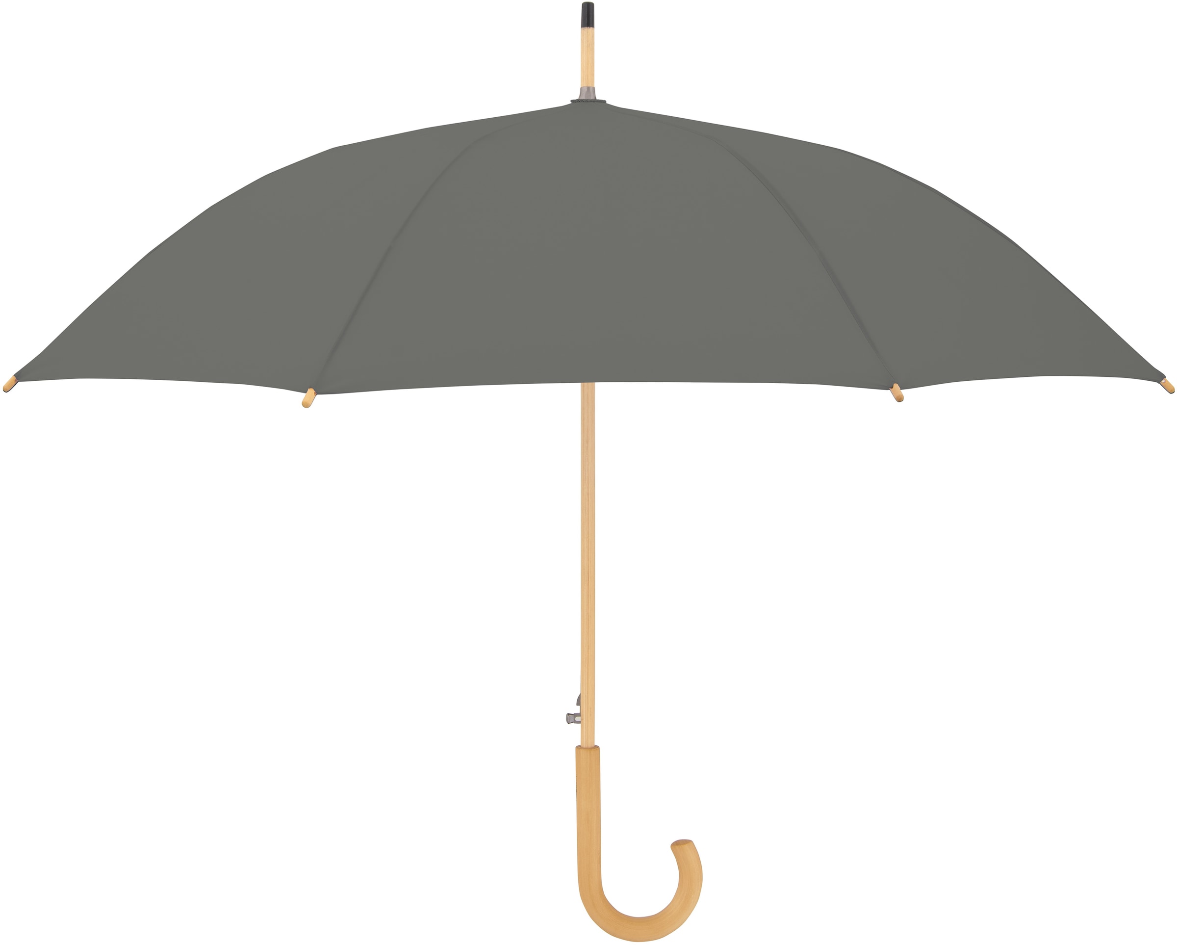 slate Material mit kaufen Holz Stockregenschirm aus Long, Schirmgriff BAUR »nature recyceltem aus doppler® | grey«,