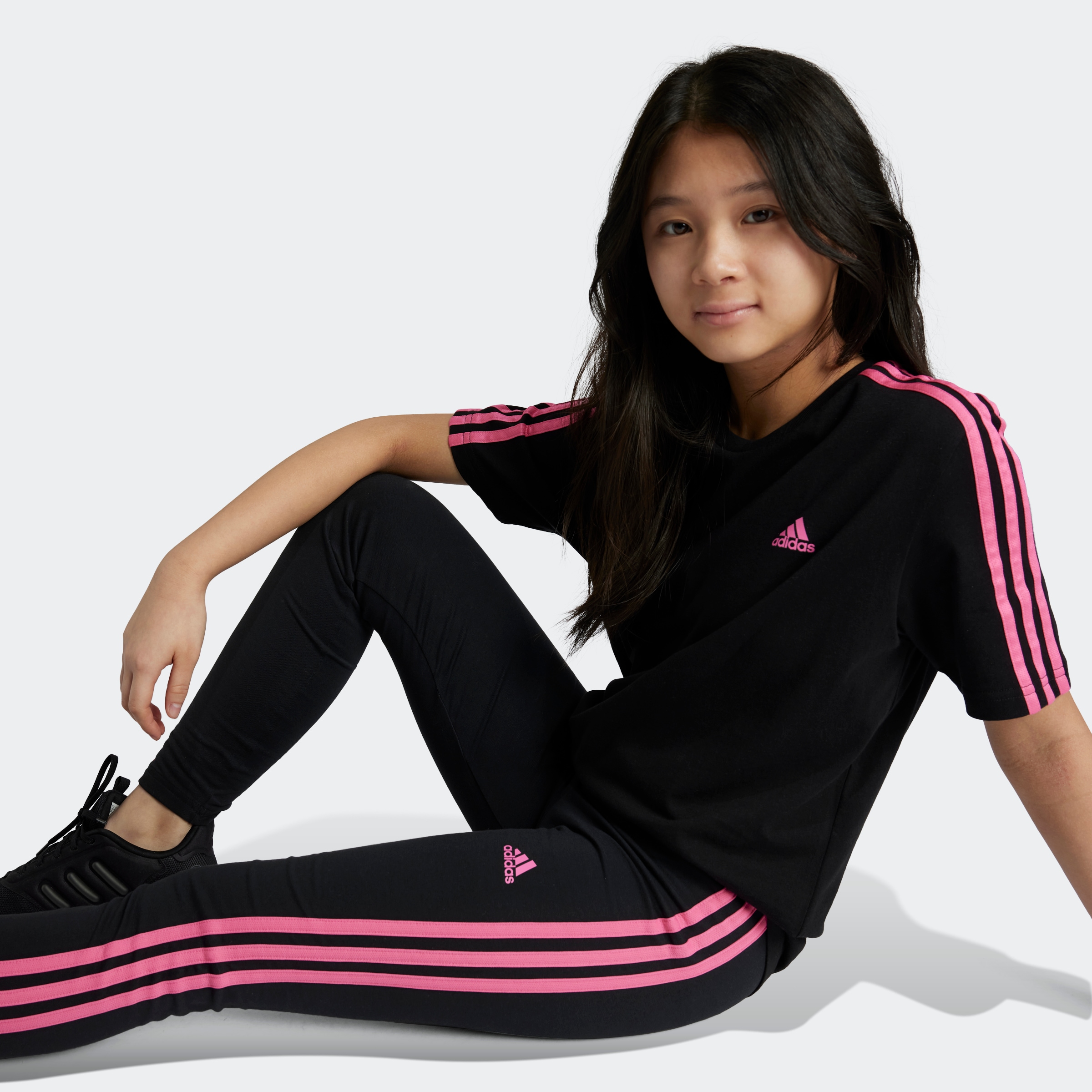 adidas Sportswear Leggings »ESSENTIALS 3-STREIFEN COTTON«, (1 tlg.)