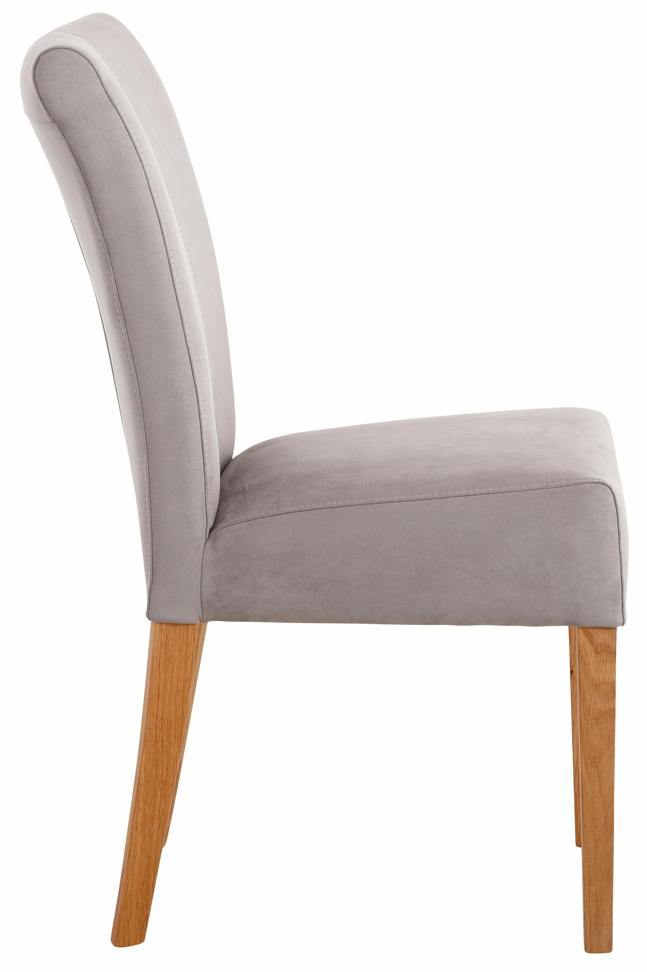 Home affaire Esszimmerstuhl »Queen Polsterstuhl BESTSELLER«, (Set), 4 St., Luxus-Microfaser, verschiedene Bezüge, Gestell Massivholz