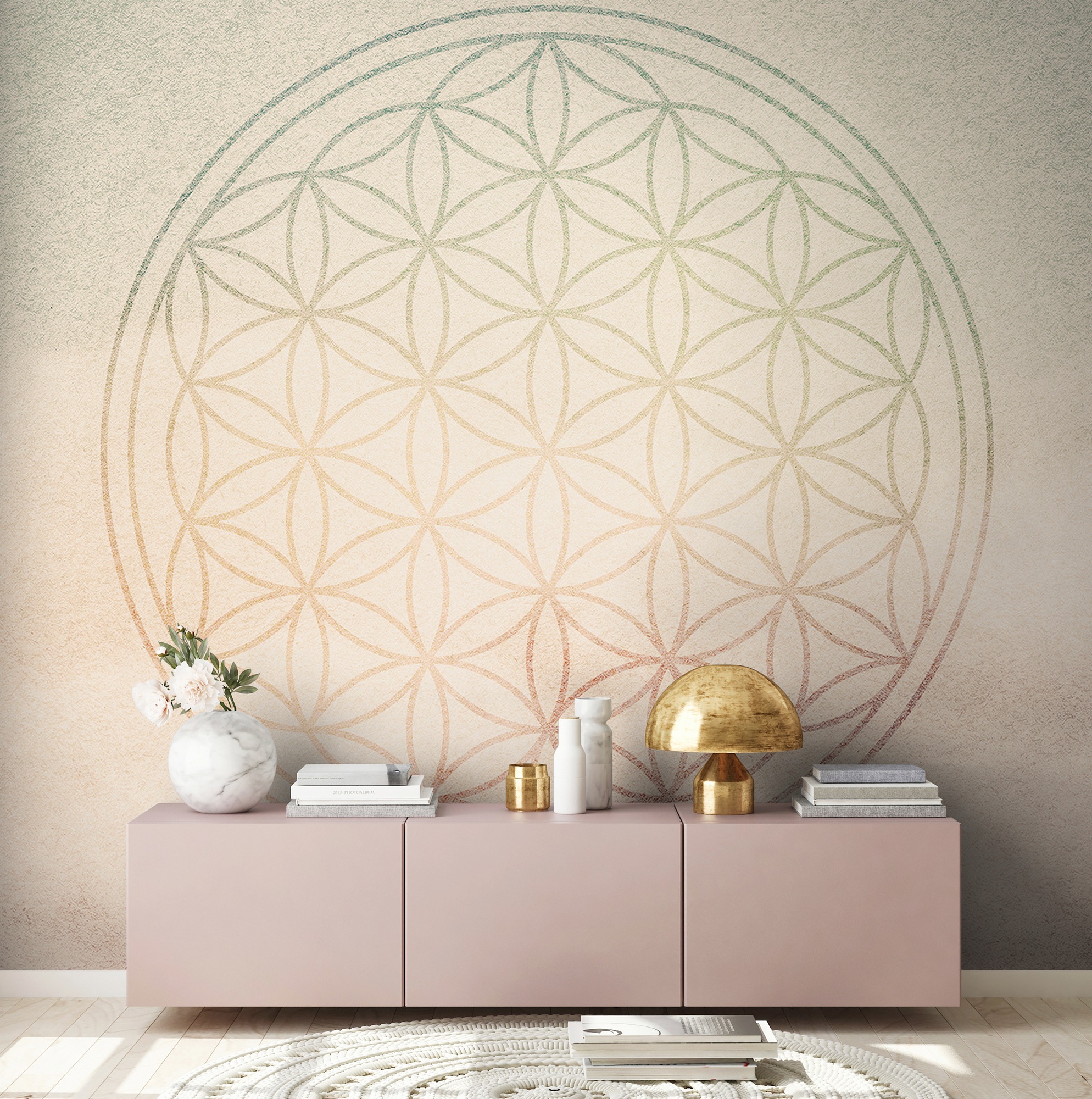Architects Paper Fototapete »Atelier 47 Flower of Life 2«, orientalisch, Vlies, Wand, Schräge, Decke