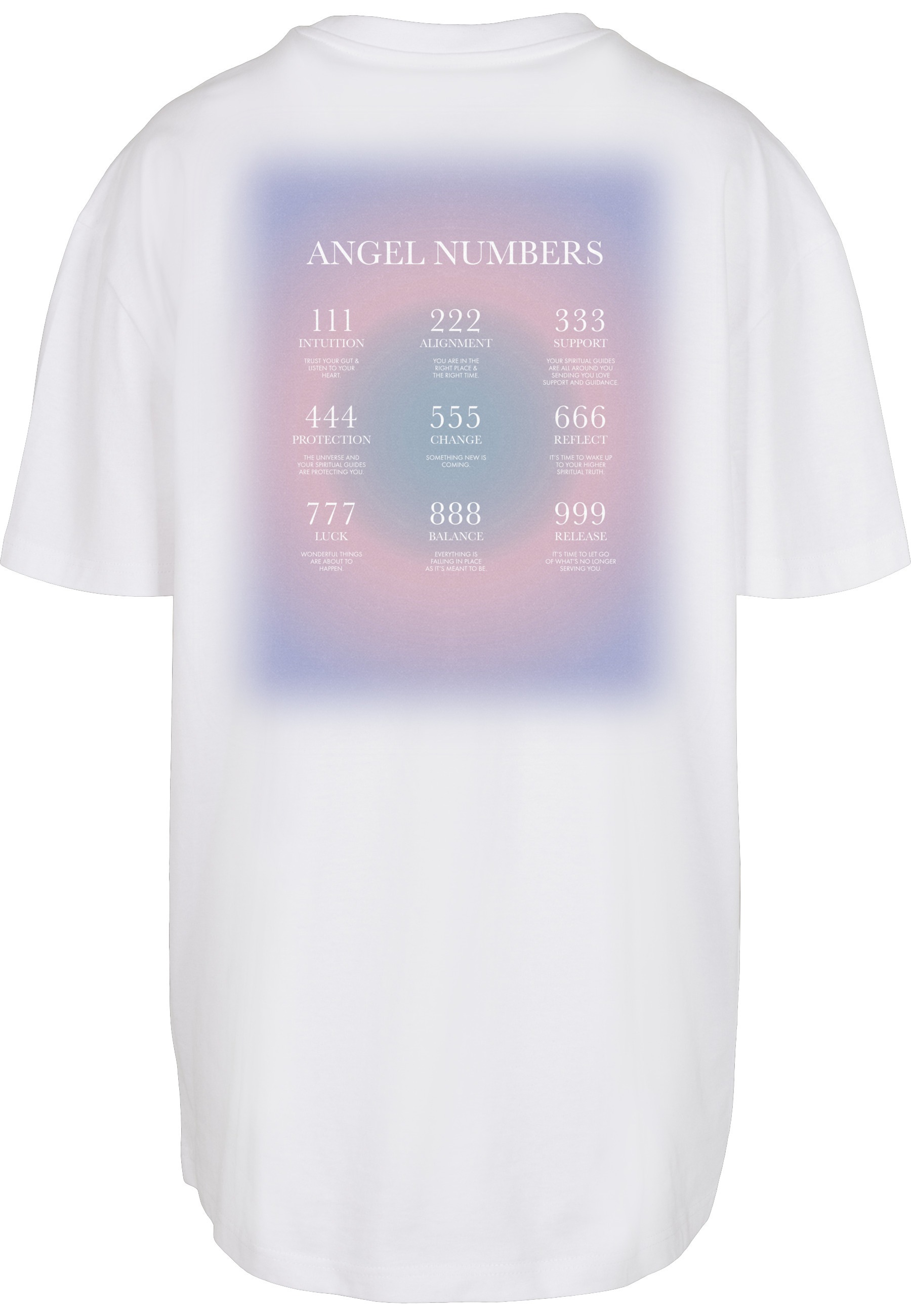 Miss Tee Kurzarmshirt »Miss Tee Damen Angel Numbers Oversize Boyfriend Tee« 1 Stk.