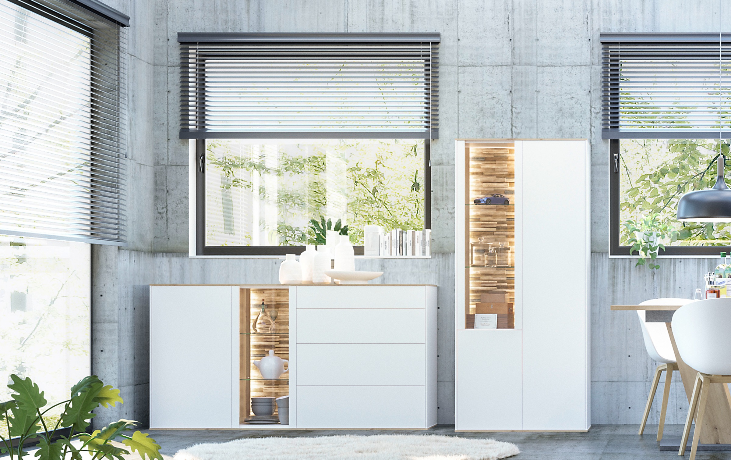 Mäusbacher Vitrine "Faro", Faro Vitrinenschrank B 81 cm, inkl. Beleuchtung, günstig online kaufen