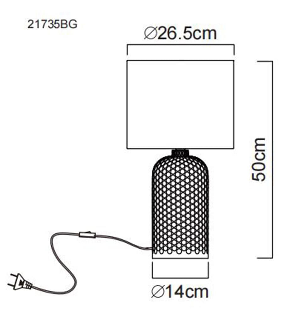 GLOBO LIGHTING Tischleuchte »SOFIA«, Leuchtmittel E27 | ohne Leuchtmittel, Tischlampe/blassgrün/Wohnzimmer/Flur/Schlafzimmer